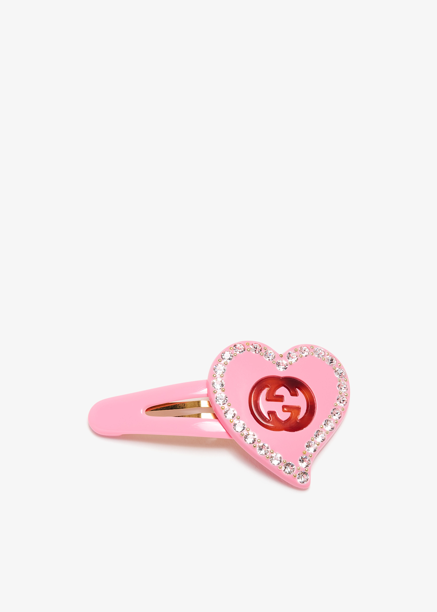 Gucci Interlocking G Heart hair clip for Women - Pink in UAE