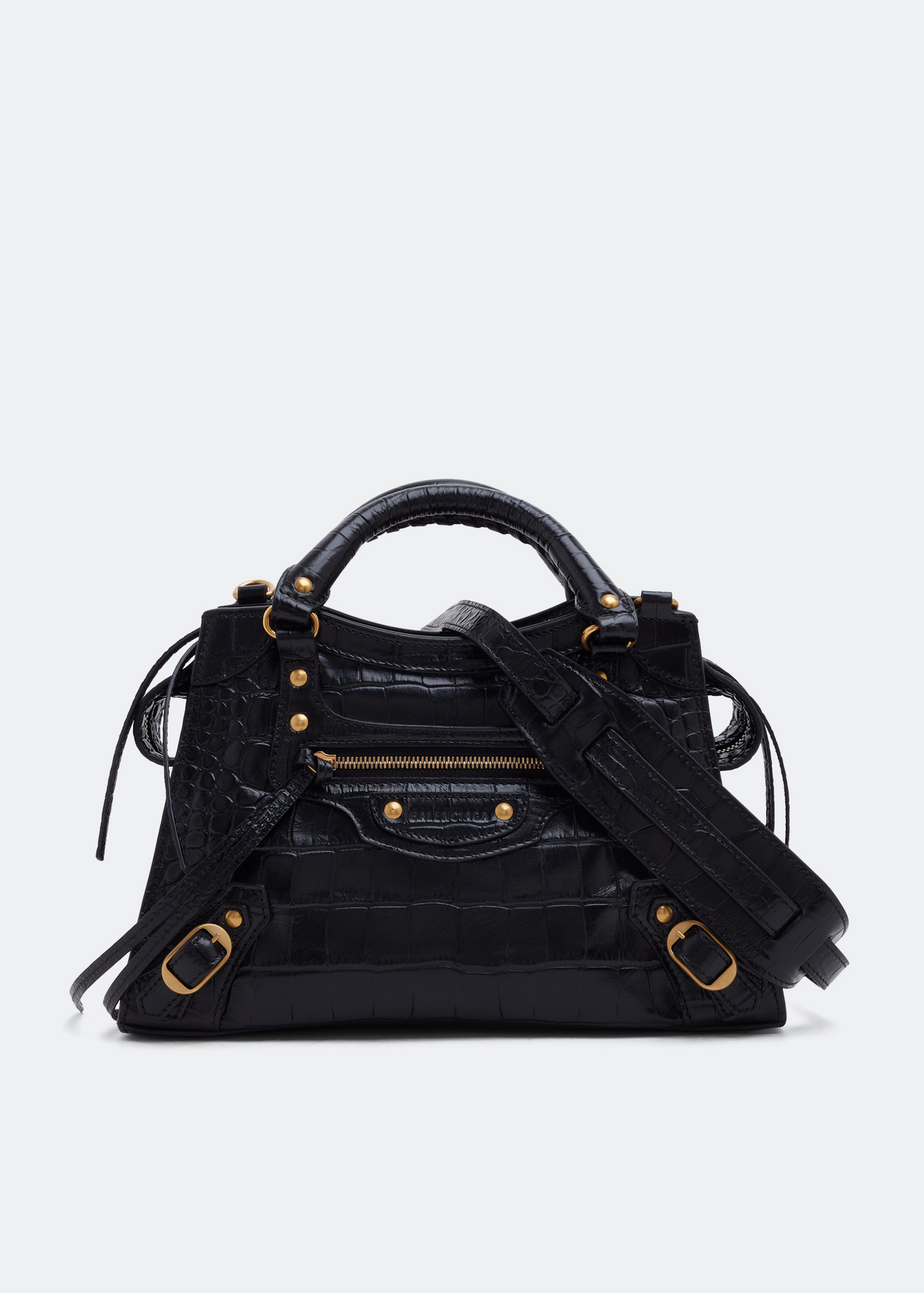 BALENCIAGA NEO CLASSIC CITY XS バッグ Balenciaga Neo Classic City XS Croc-Embossed Top-Handle Bag
