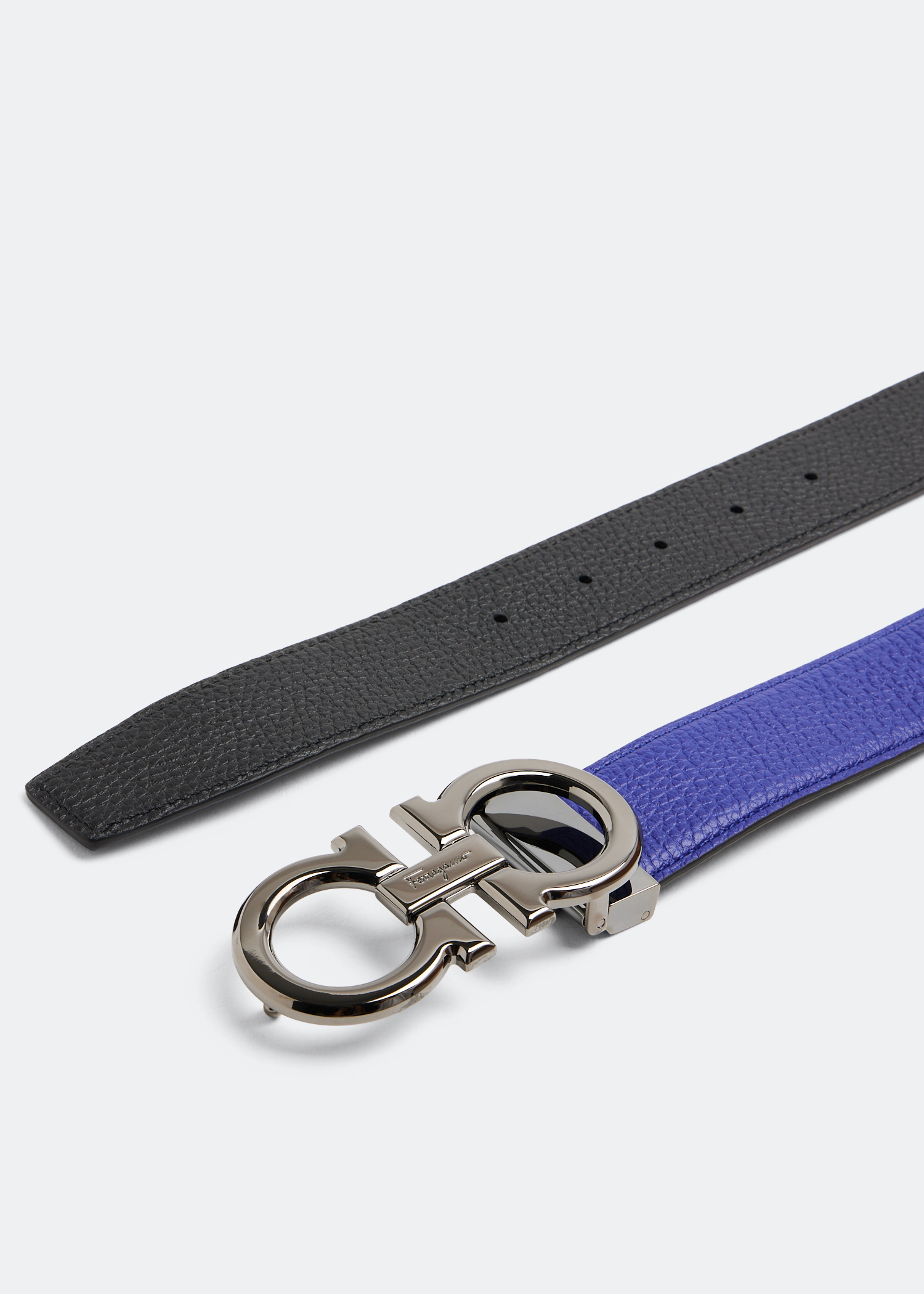 Ferragamo Reversible Gancini belt for Men - Blue in KSA