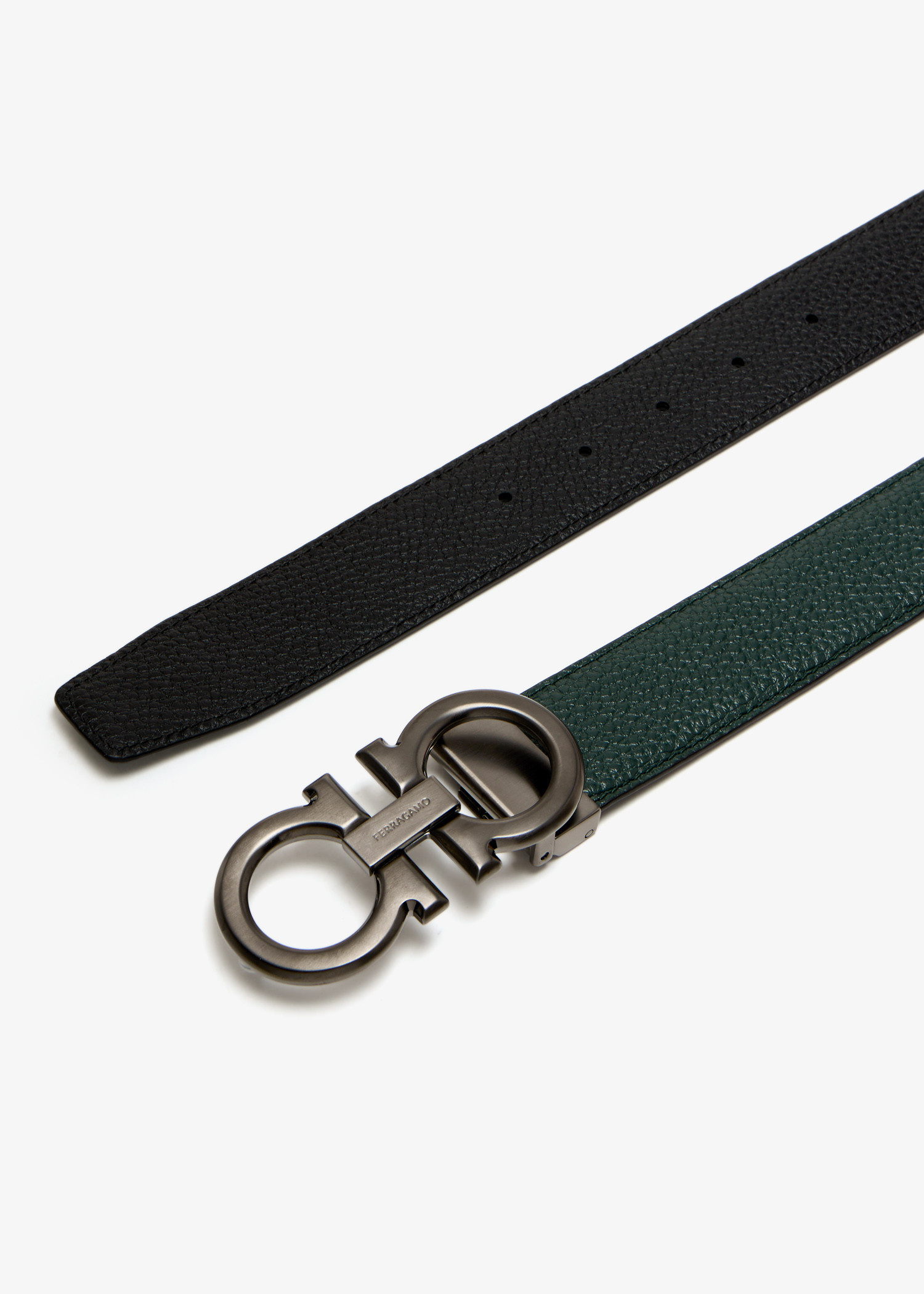 【関税&送料込】Ferragamo Belts Green Salvatore Ferragamo Mens Green Leather Belt (38) at Amazon