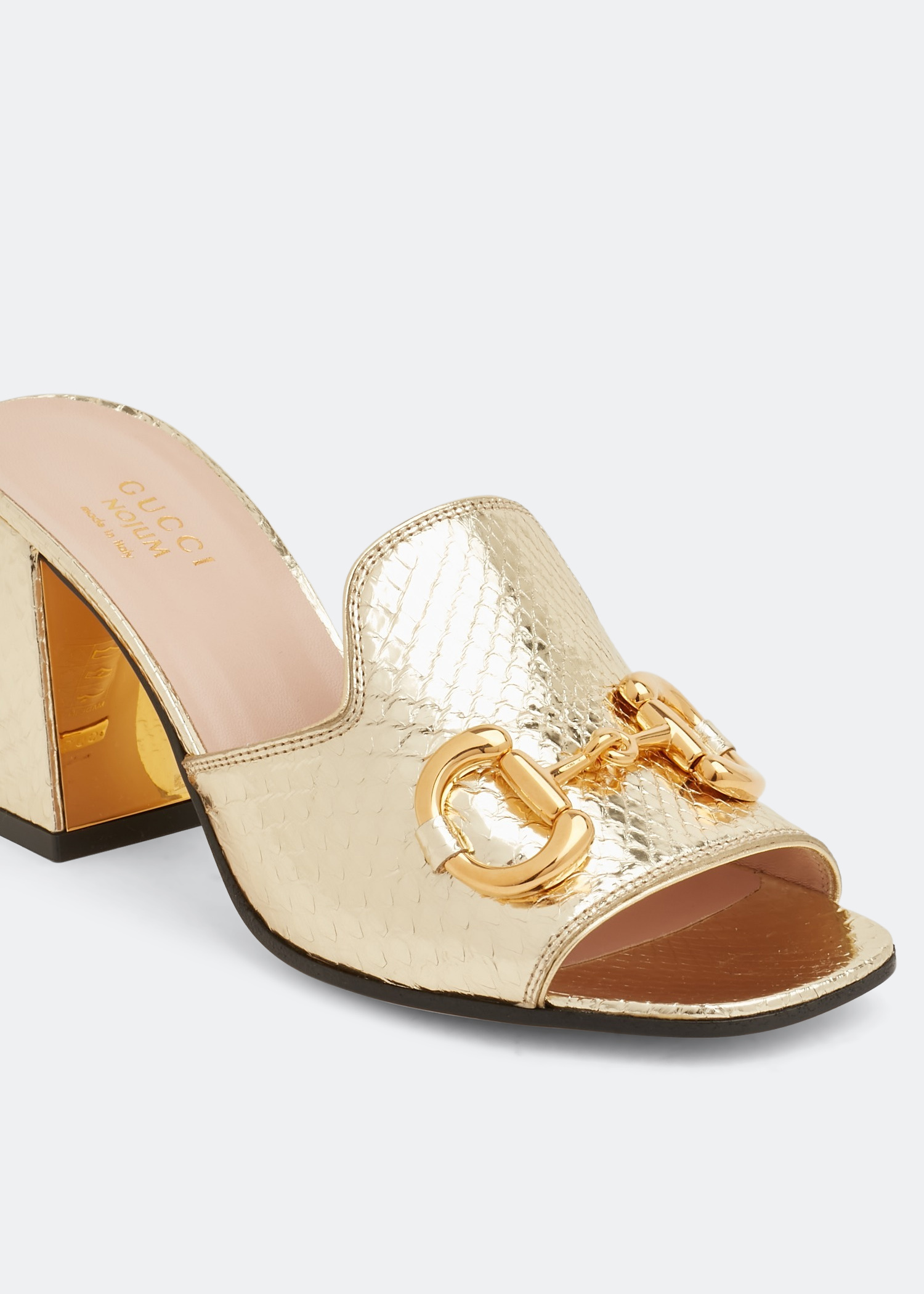 Gucci Nojum python sandals for Women - Metallic in UAE