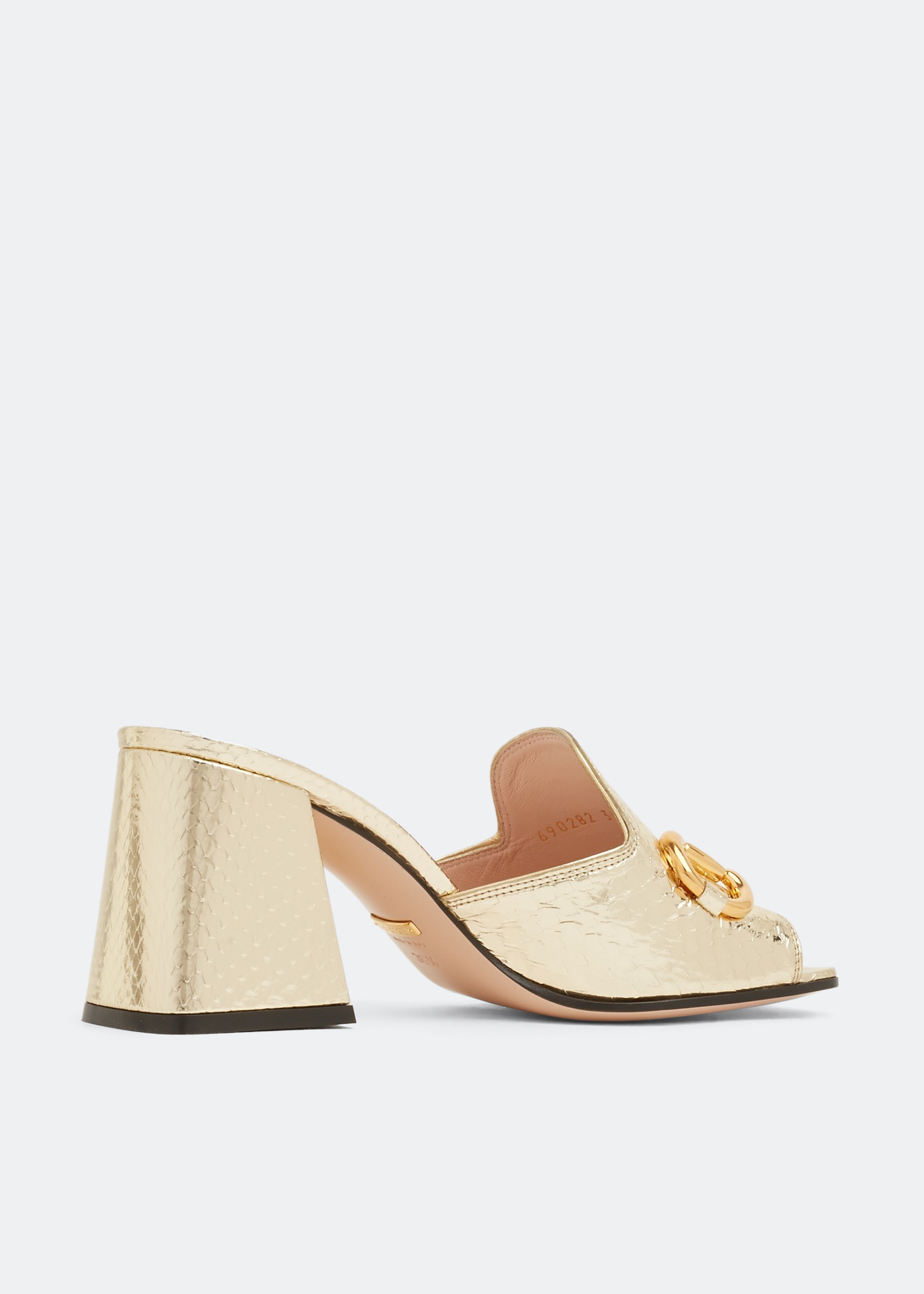Gucci Nojum python sandals for Women - Metallic in UAE