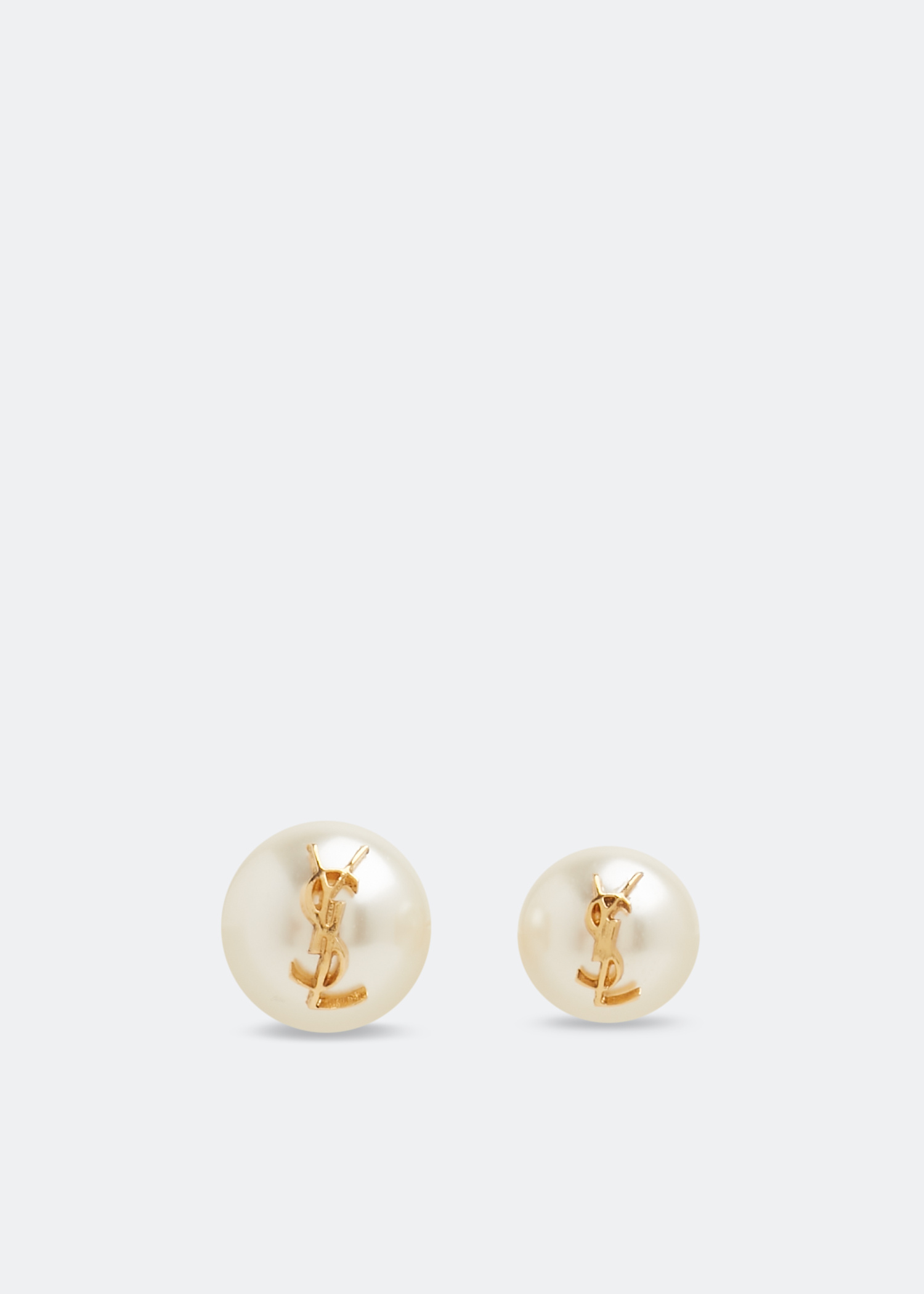イヤリング SAINT LAURENT WHITE PEARL EARRINGS Saint Laurent YSL pearl earrings for Women - White in UAE