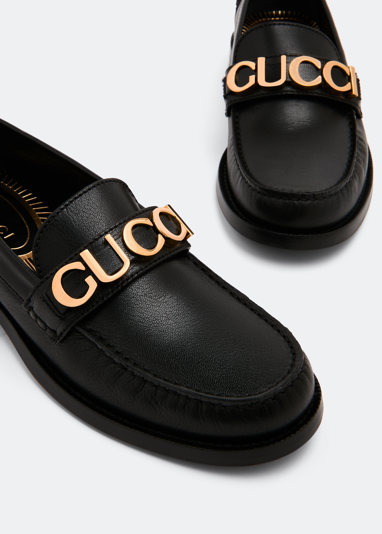 PHILOSOPHY 251GA030407310309 関税送料込 Gucci Gucci leather loafers for Women - Black in Qatar