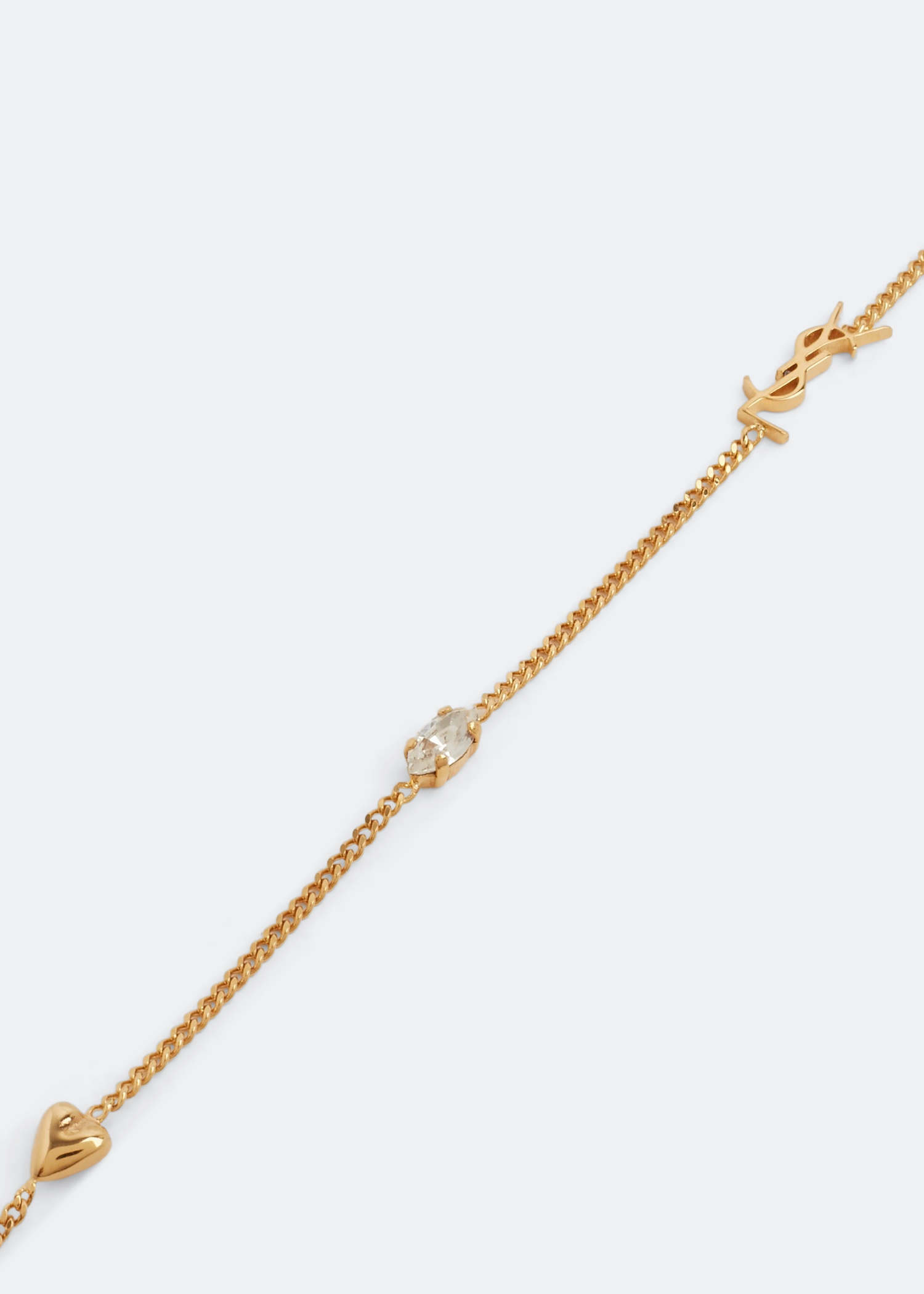 Saint Laurent Opyum heart charm bracelet for Women - Gold in