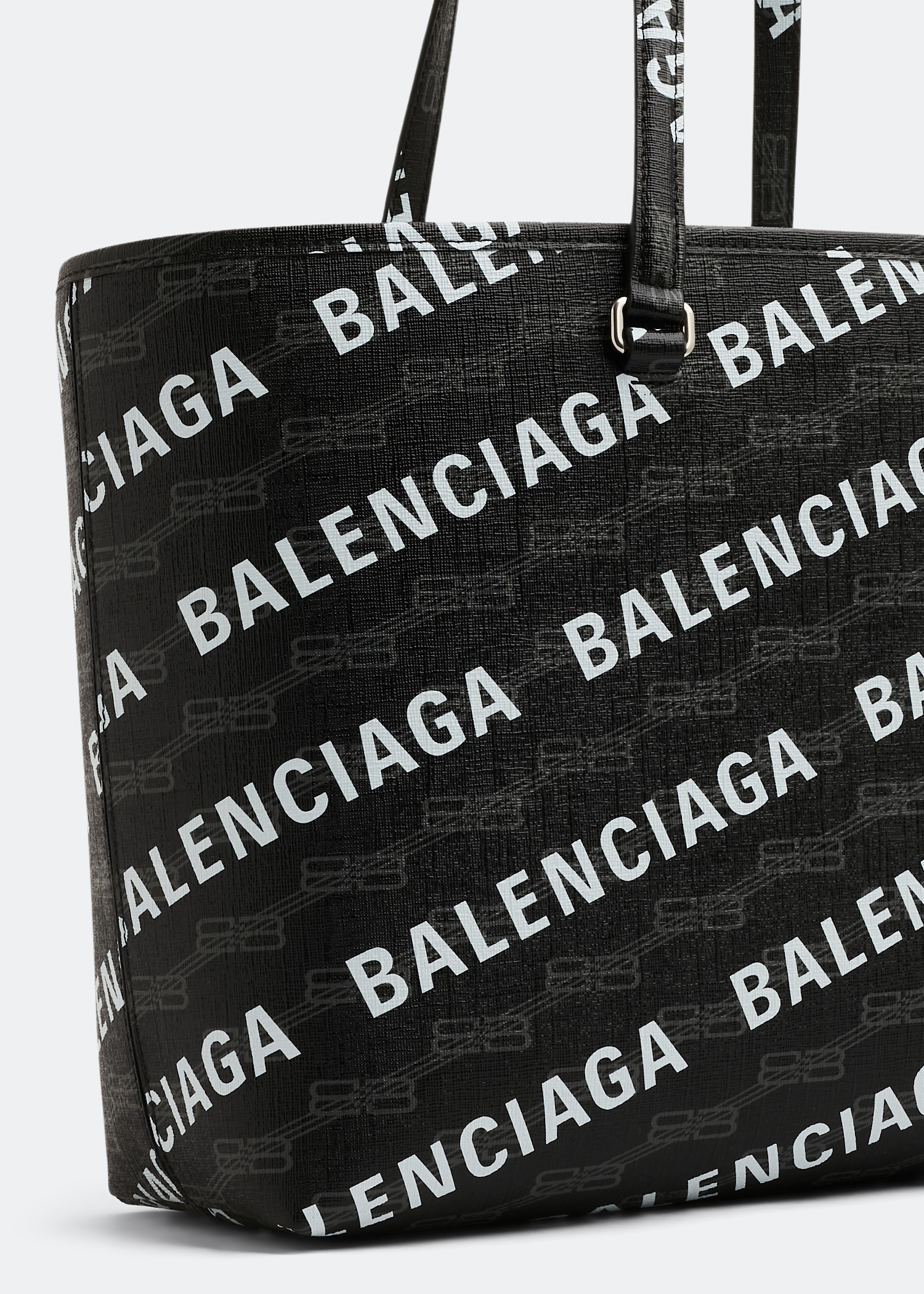 【BALENCIAGA】East-West Small Shopper Bag BALENCIAGA Coated Canvas BB Monogram Small Signature East