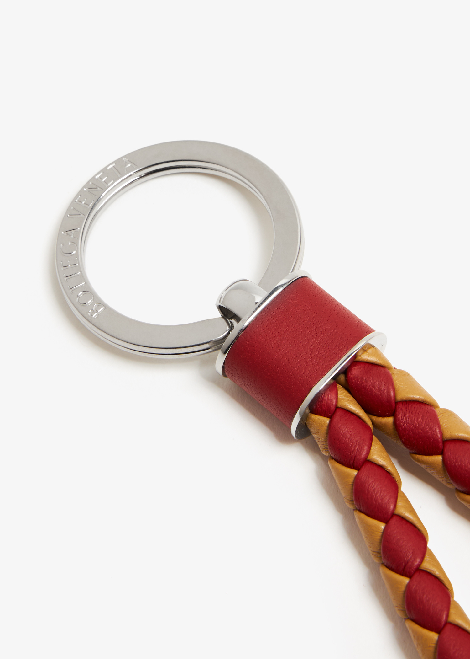 【関税＆送料込み】Bottega Veneta Leather Keyring Buy Bottega Veneta Black Tab Key Ring in Intrecciato Leather