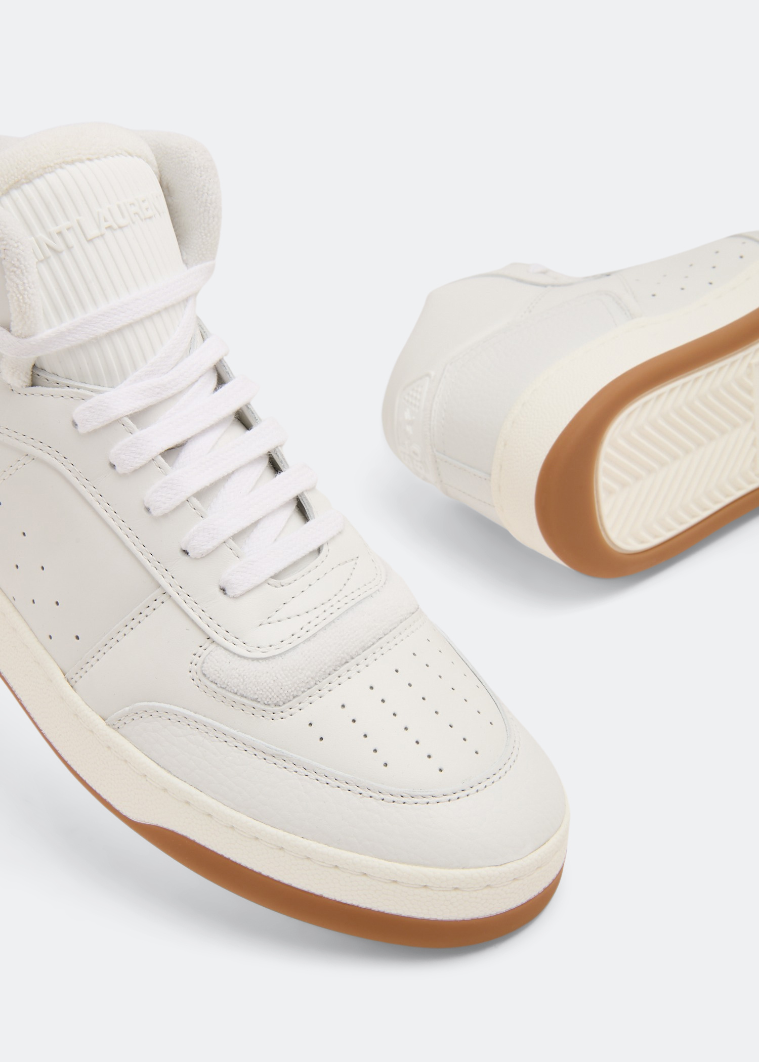 スニーカー SAINT LAURENT White Leather Sl/80 Sneakers s-l400.jpg