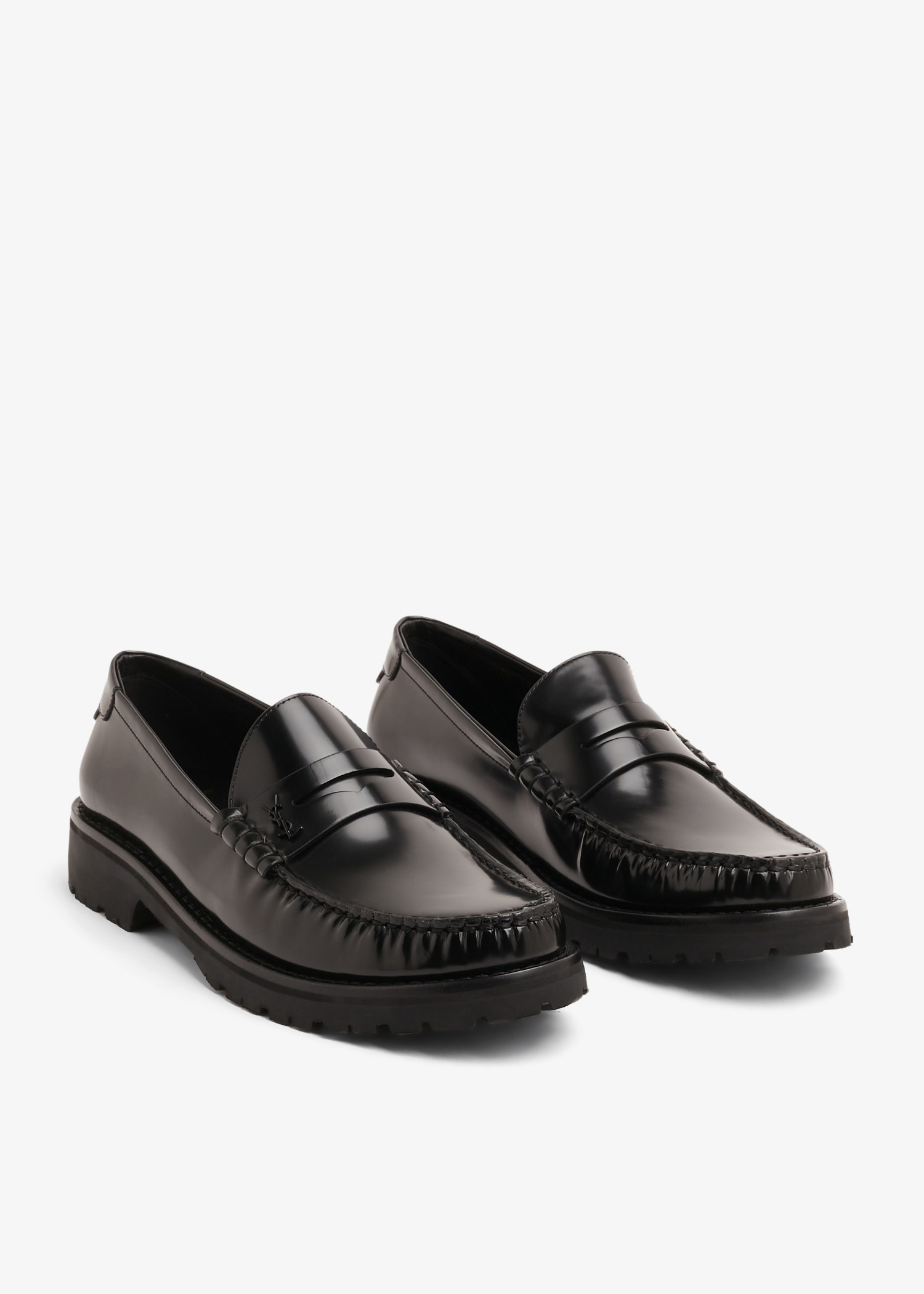 ローファー・オックスフォード SAINT LAURENT Woman Loafers Black 670232AAA7R 1000 Saint Laurent Black patent leather loafer | TheDoubleF