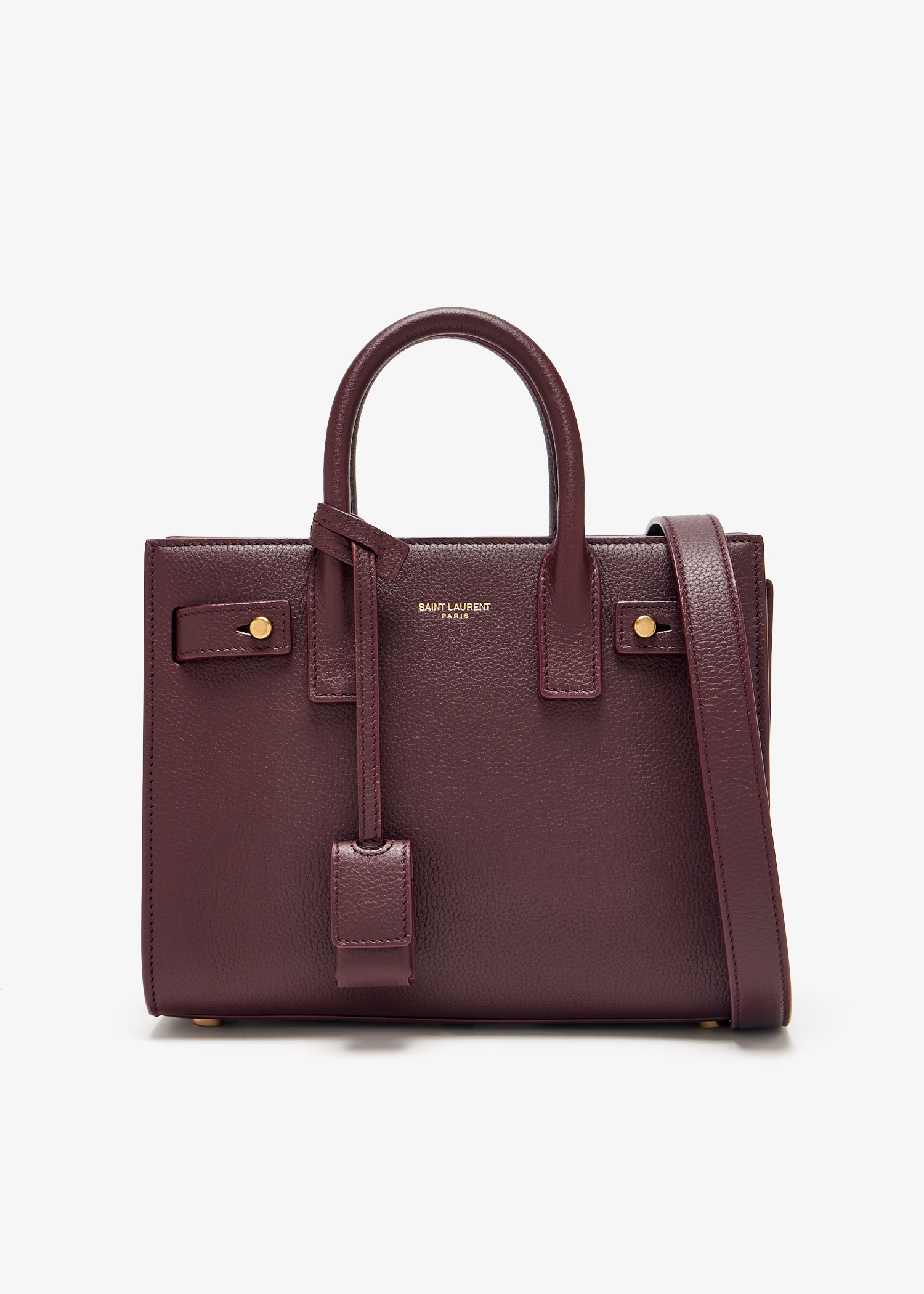 Saint Laurent Nano Sac De Jour bag for Women - Burgundy in