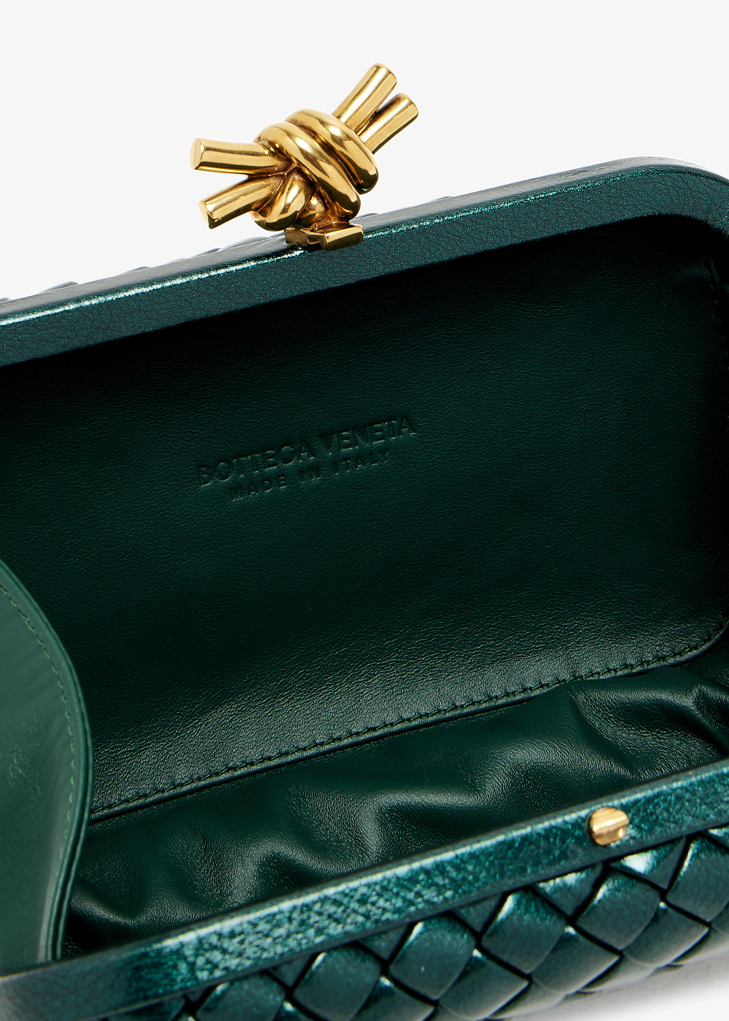 Bottega Veneta Knot Minaudiere clutch for Women - Green in UAE