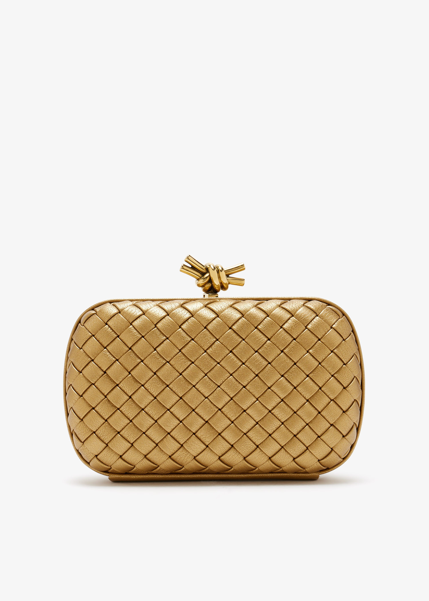 アクセサリー BOTTEGA VENETA essential gold Bottega Veneta Knot clutch for Women - Bronze in USA | Level Shoes