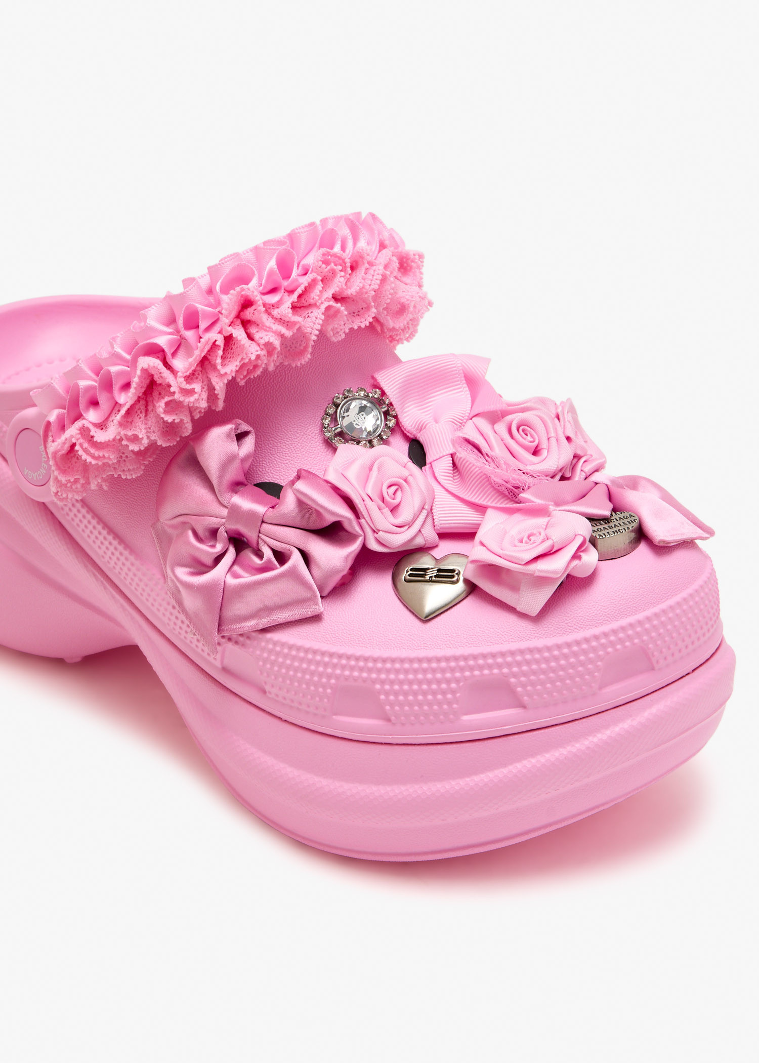 Talassia　y2k 00s　coquette　ビック花　バレエコアᥫ᭡ Balenciaga x Crocs™ Jibbitz™ mules for Women - Pink in Kuwait