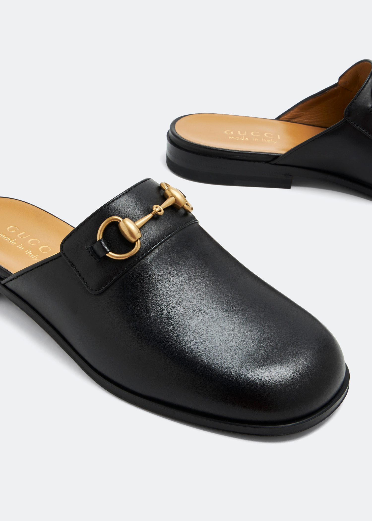 Gucci Horsebit slippers for Men - Black in UAE | Level Shoes