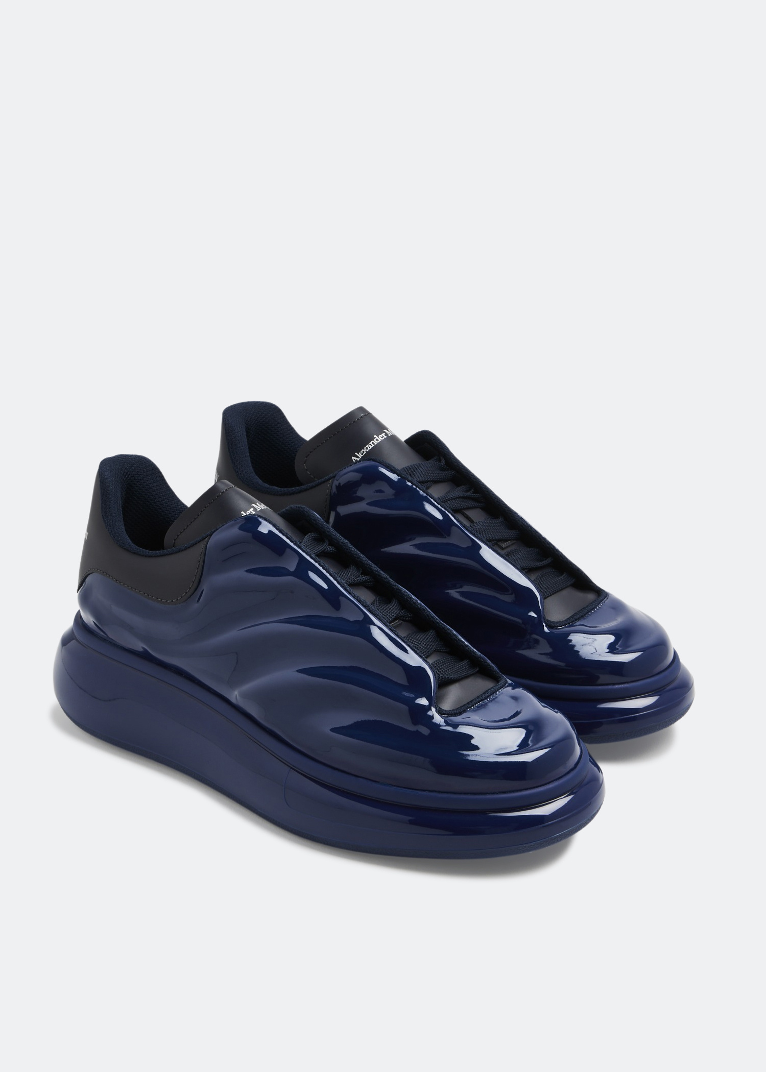 McQueen Oversized gloss sneakers for Men - Blue in USA | Level Shoes