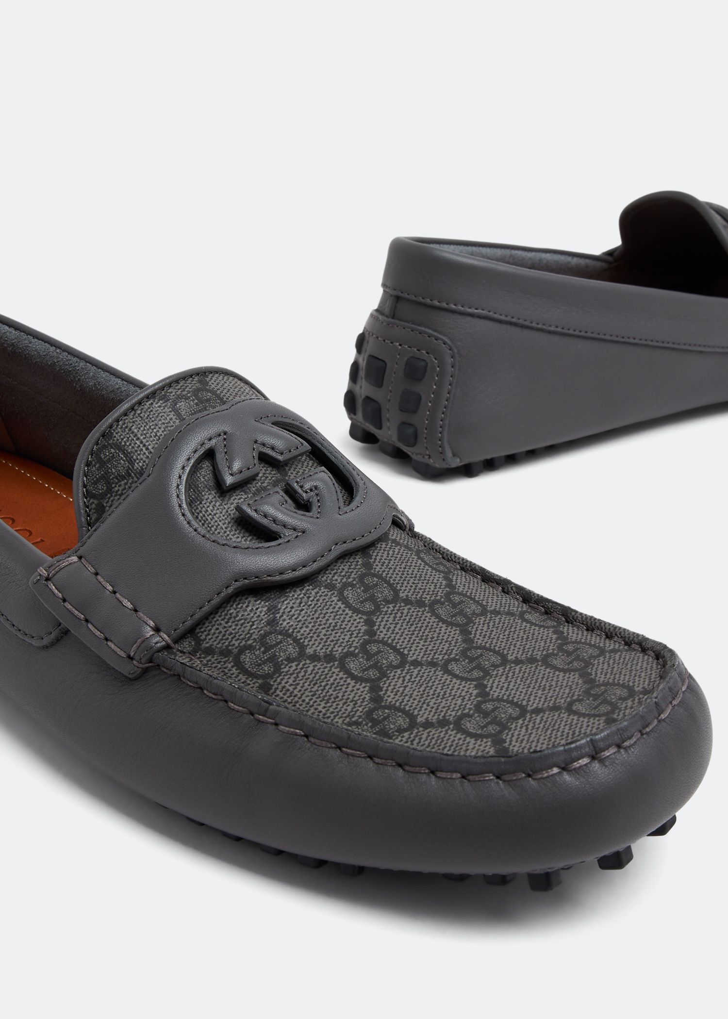 Gucci Interlocking G drivers for Men - Grey in KSA | Level Shoes