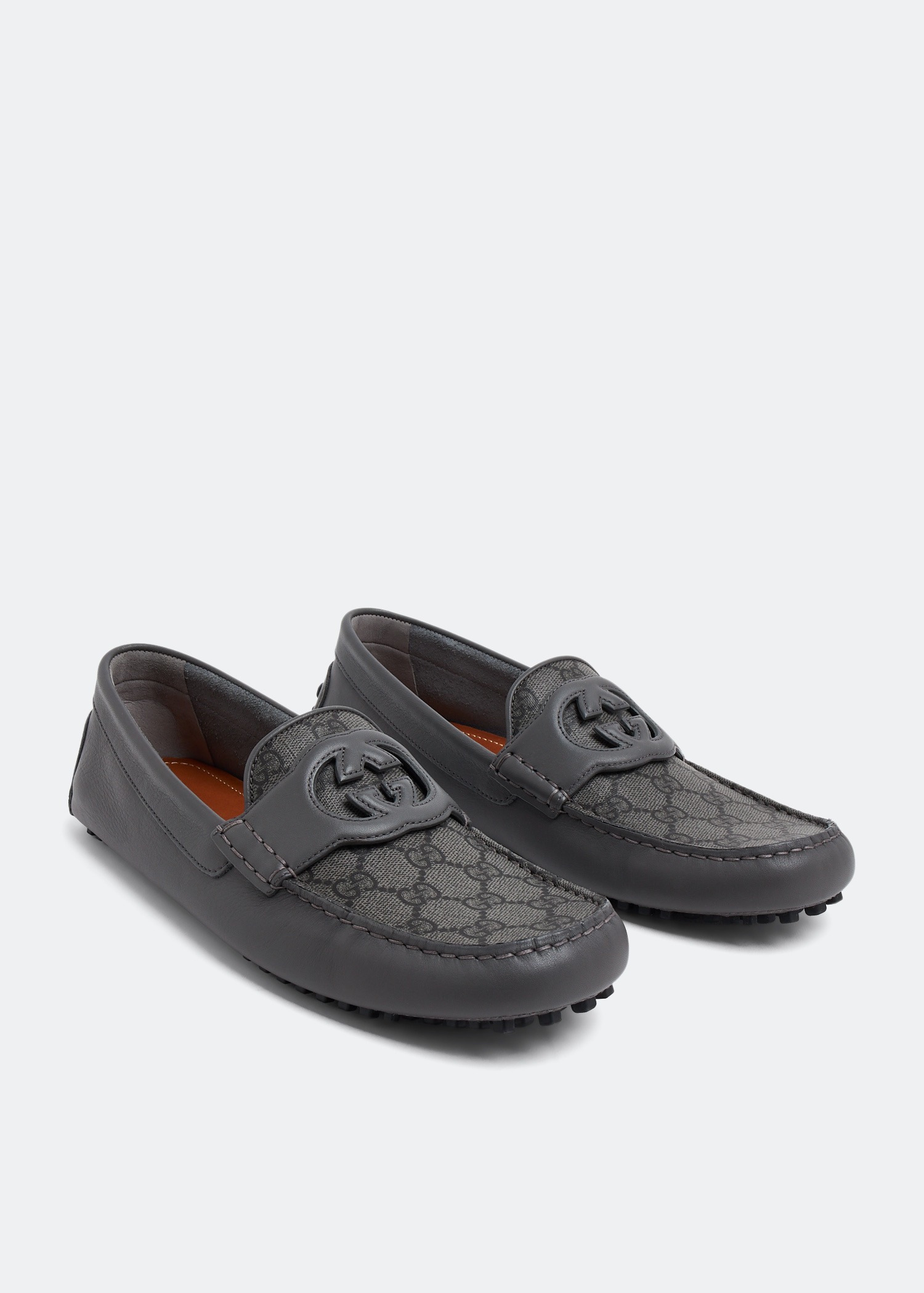 Gucci Interlocking G drivers for Men - Grey in KSA | Level Shoes display picture 1