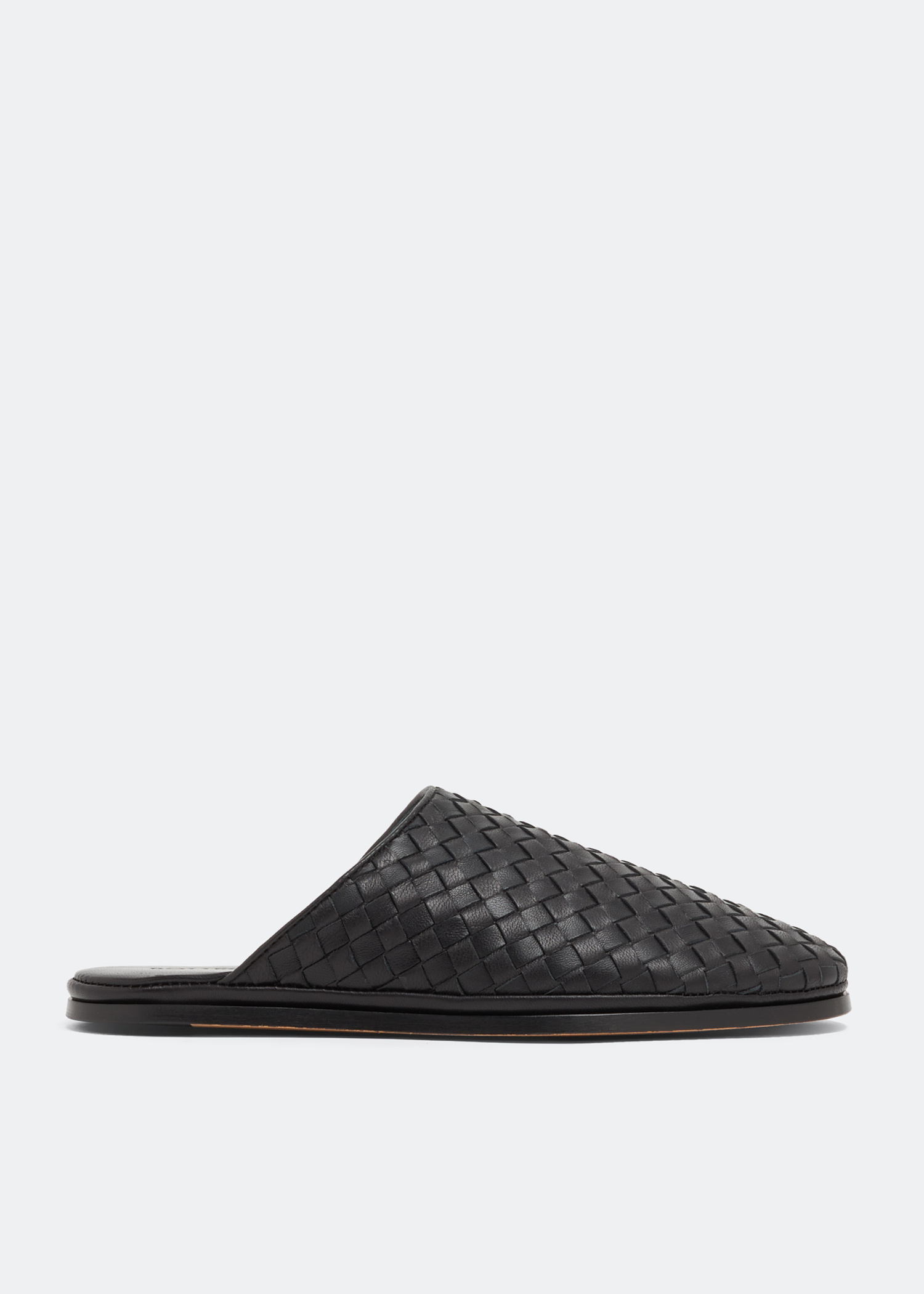 Bottega Veneta Plat Mule Black★ 関税/送料込 Bottega Veneta Nappa Lamb Loafers Slides Mules Shoes