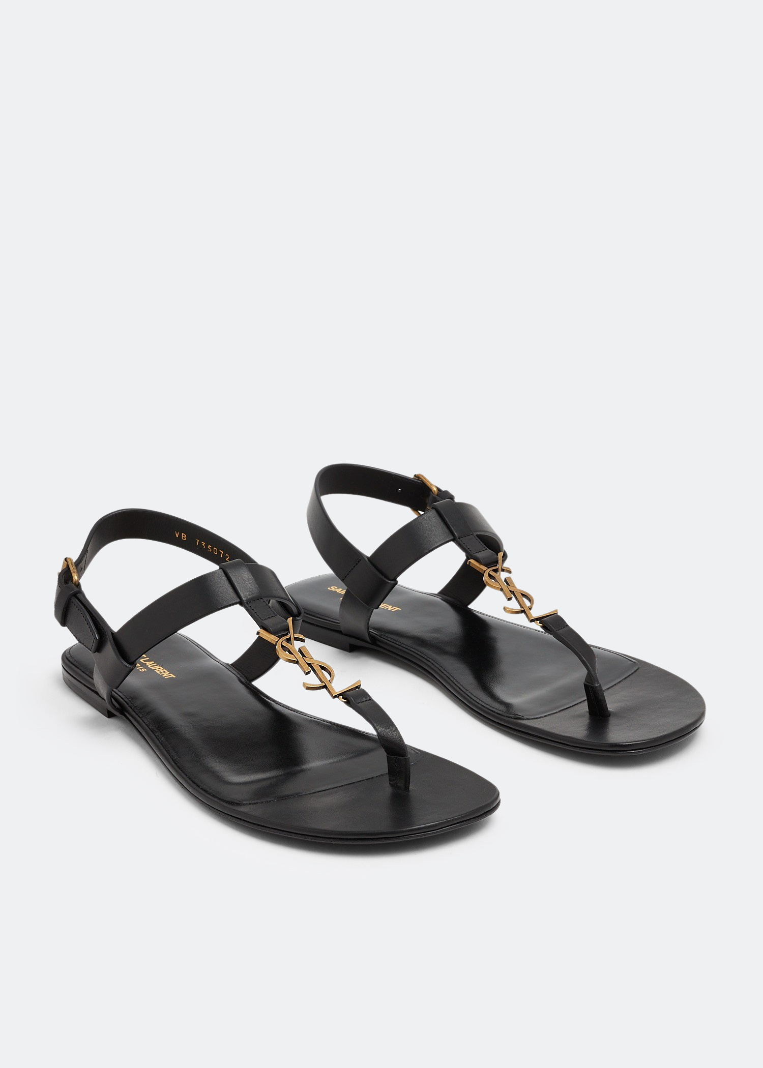 【関税&送料込】Saint Laurent Black Leather Sandals Saint Laurent Black Mojave Leather Sandals – Zoo Fashions