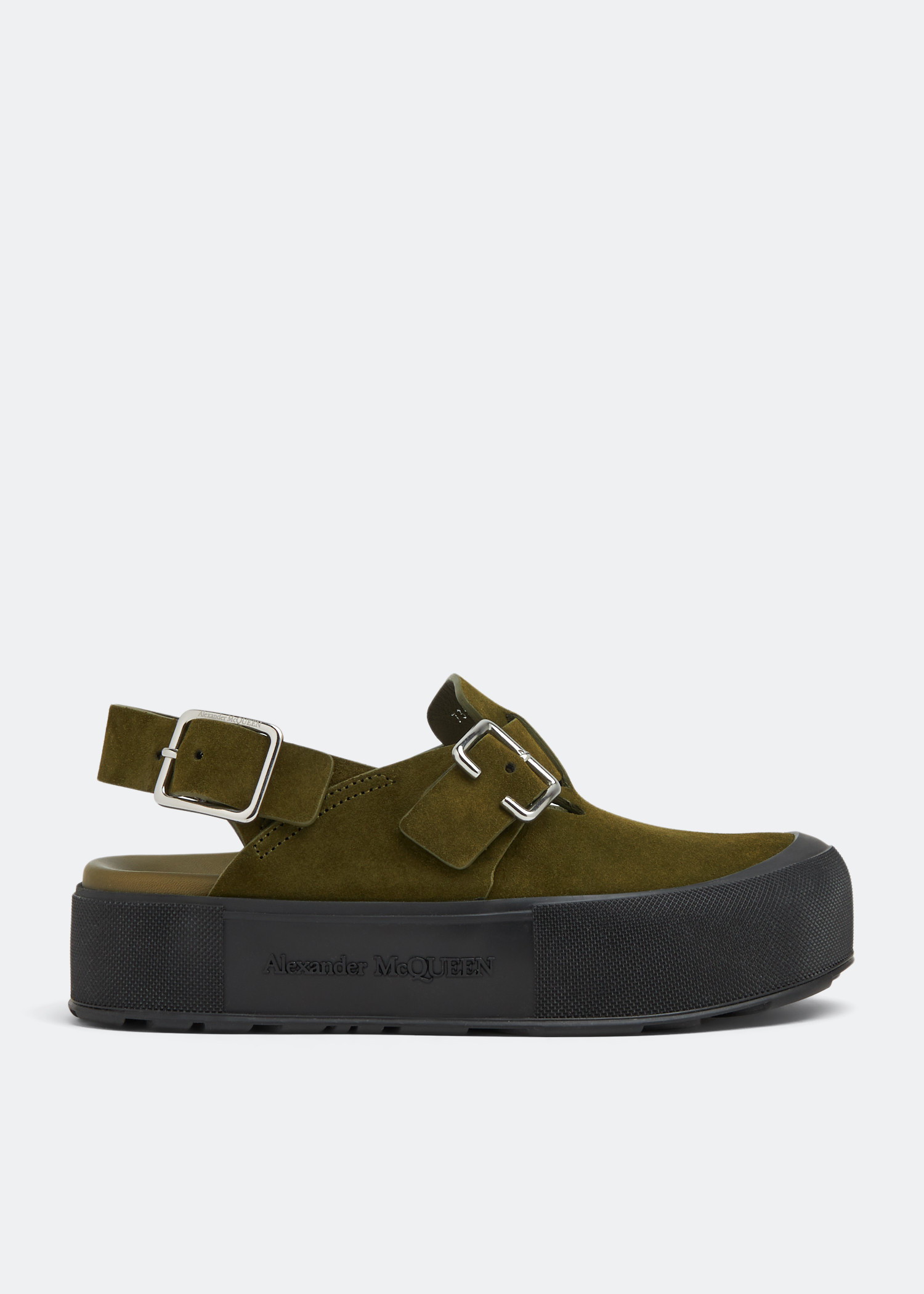 【関税・送料込み】ALEXANDER MCQUEEN MOUNT SLICK SABOT SANDAL Alexander McQueen - Mount Slick suede sandals Alexander McQueen
