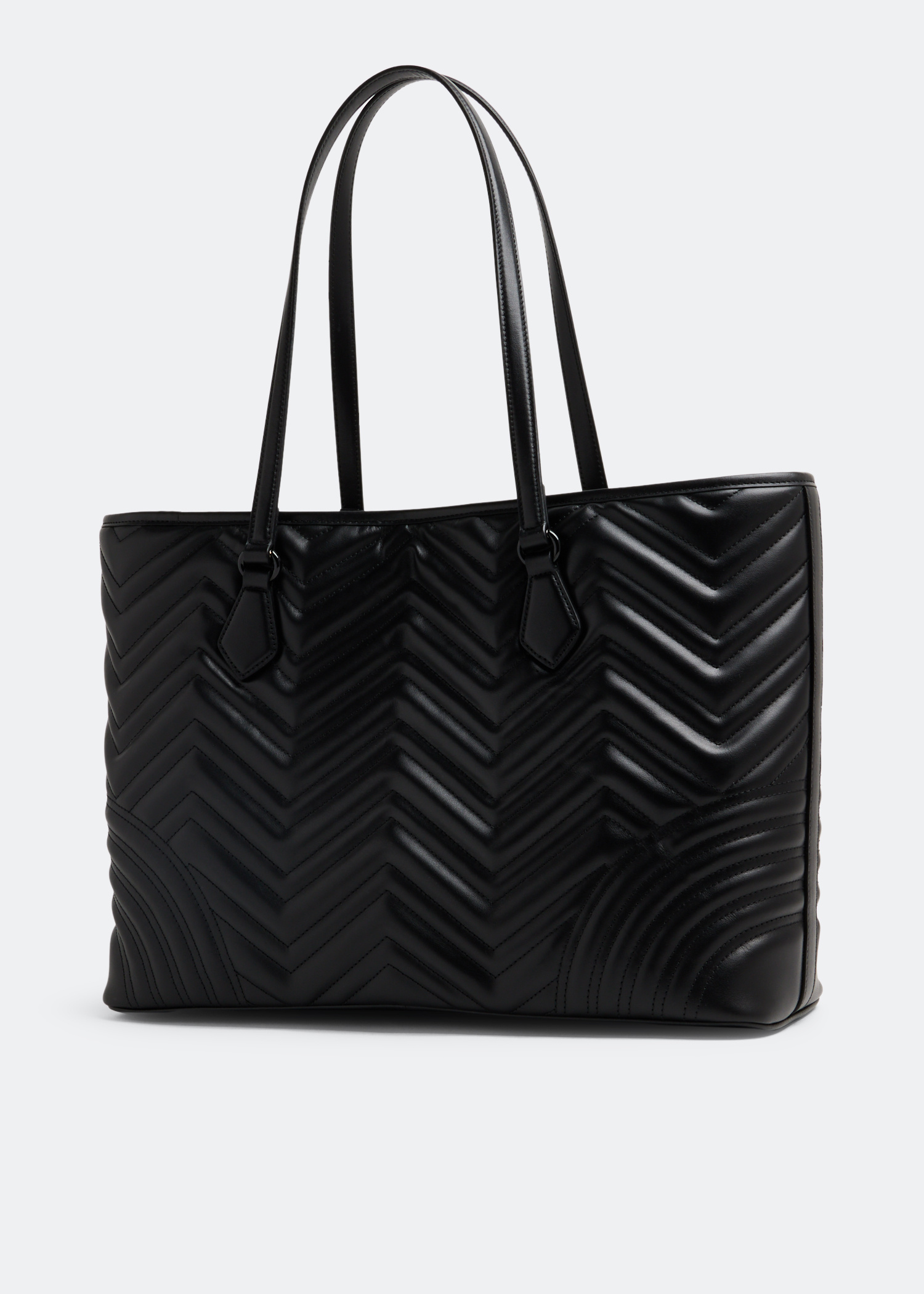 バッグ・カバンその他 GUCCI Totissima leather shopping bag BLACK/BEIGE Maxi tote bag with Web in black leather | GUCCI® SE