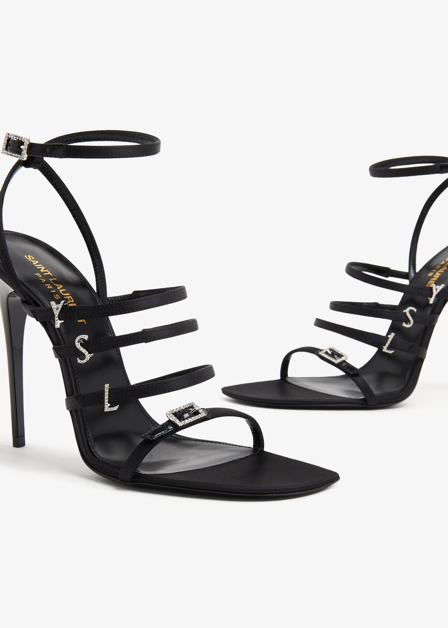サンローラン Saint Laurent Jerry 95 Sandals Saint Laurent Jerry 95 Black Textile Sandals | THE LIST