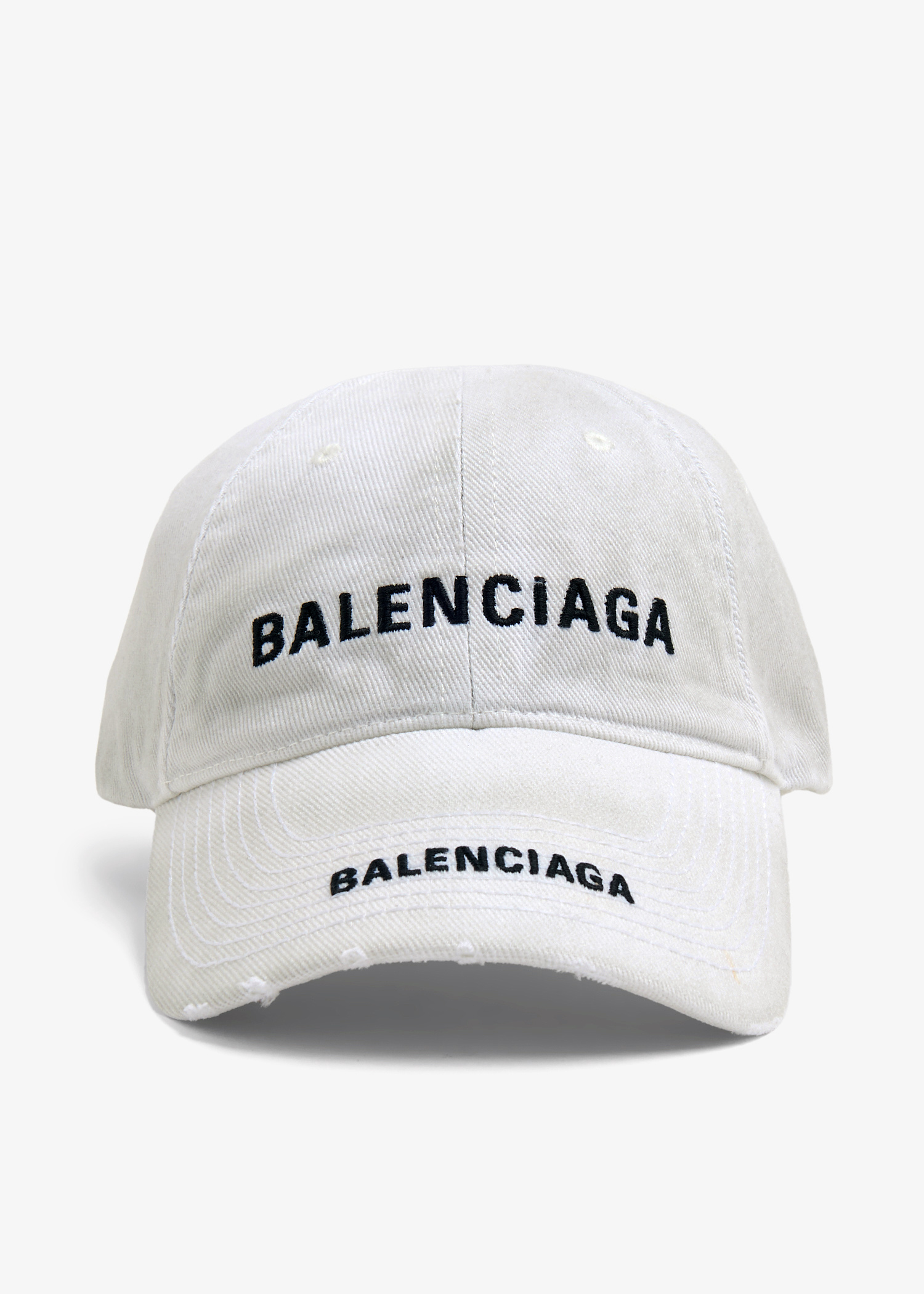 BALENCIAGA ホワイト キャップ Balenciaga Double Logo cap for Women - White in UAE | Level Shoes