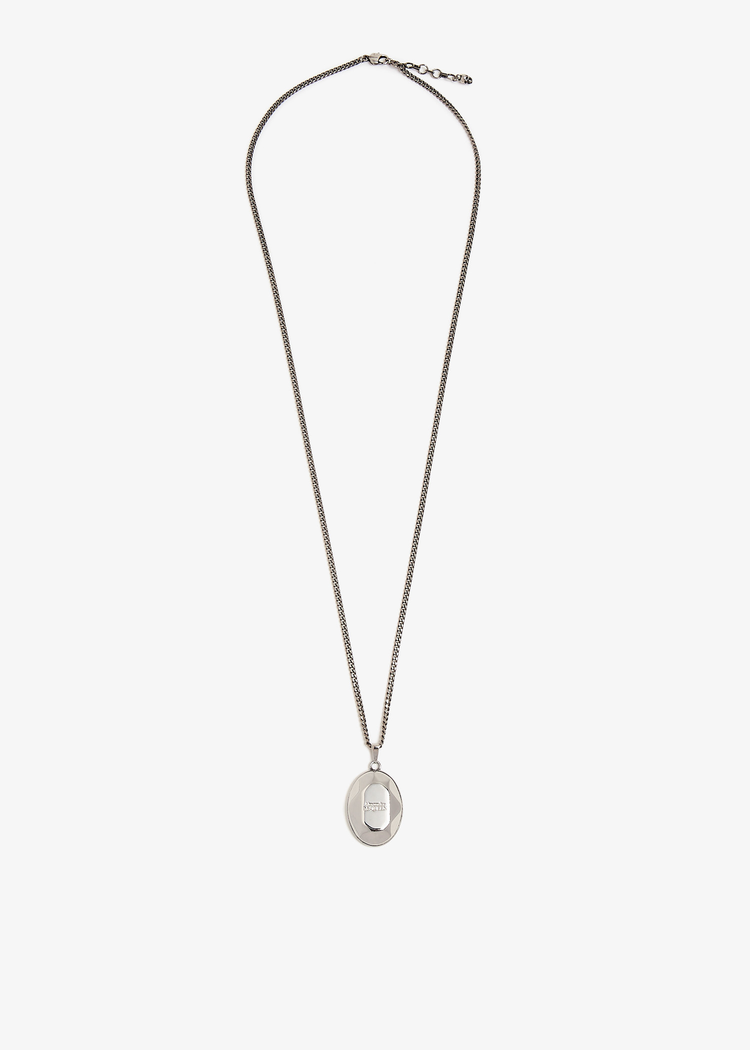 McQueen Faceted stone necklace for Men - Silver in USA | Level Shoes