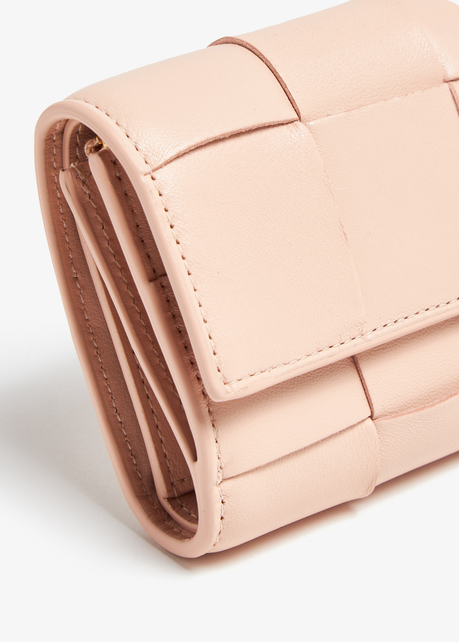 Bottega Veneta Cassette tri-fold zip wallet for Women - Pink