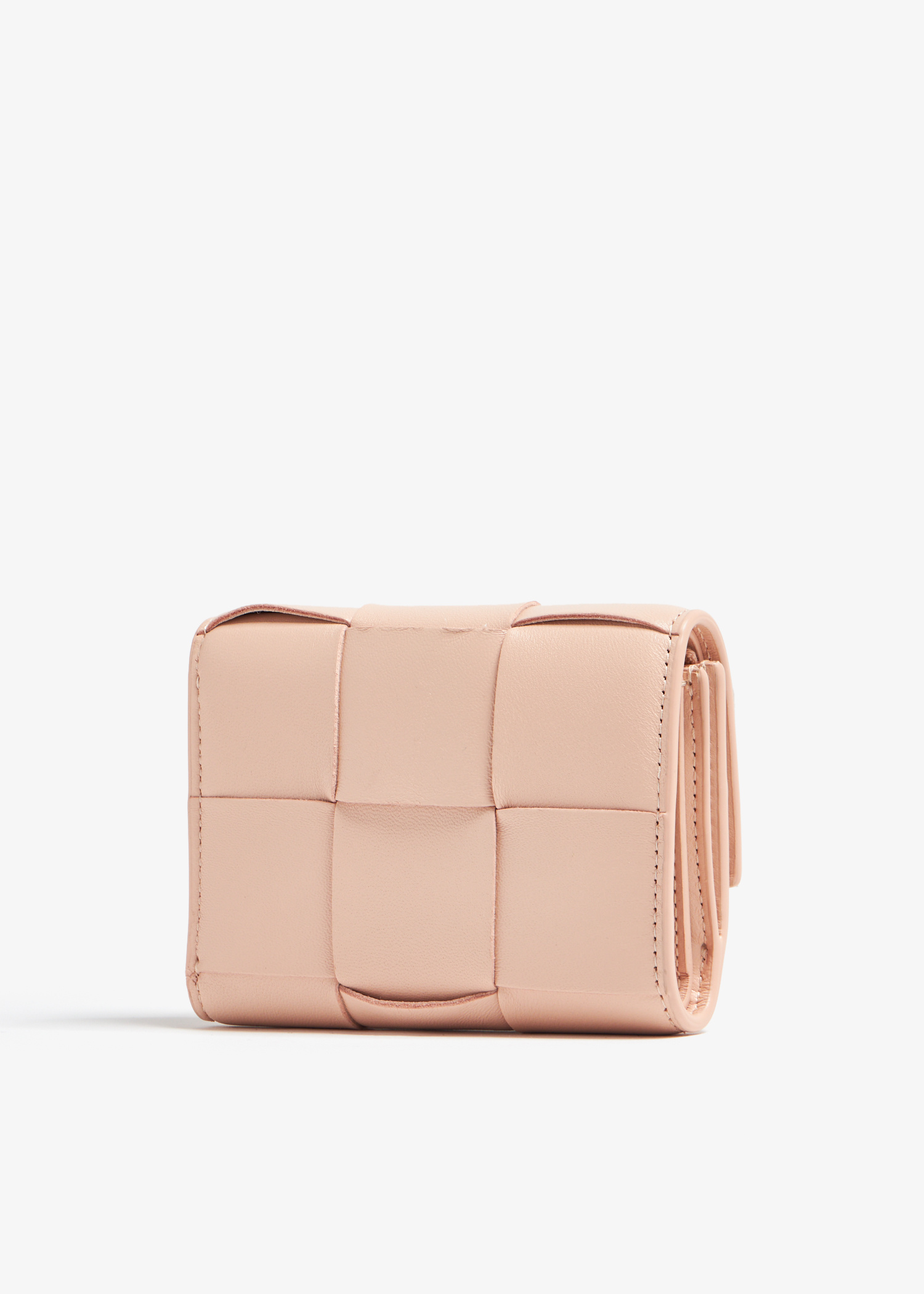 Bottega Veneta Cassette tri-fold zip wallet for Women - Pink