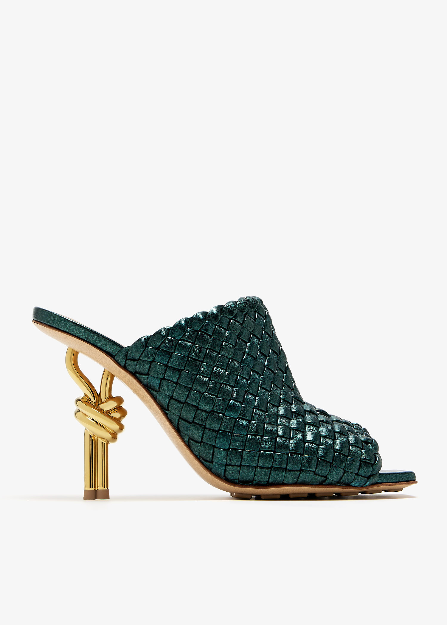 VIP【送料関税込】BottegaVeneta Knot Leather Mules Knot leather mules in black - Bottega Veneta | Mytheresa
