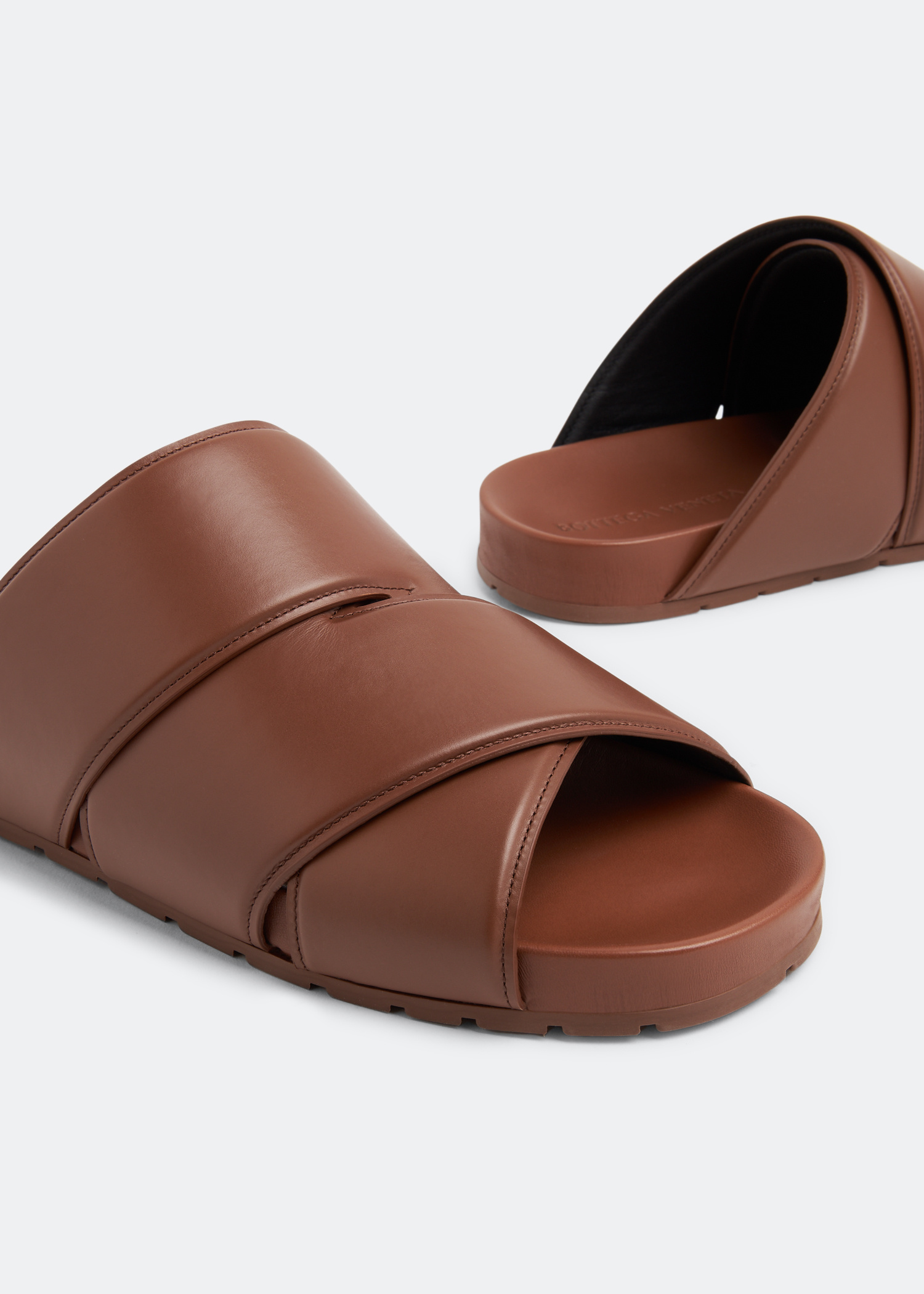 Bottega Veneta Men\'s Bridge Calf Leather Sandals Brown 10 US 754187 IT NIB $990 Bottega Veneta Men main image 4