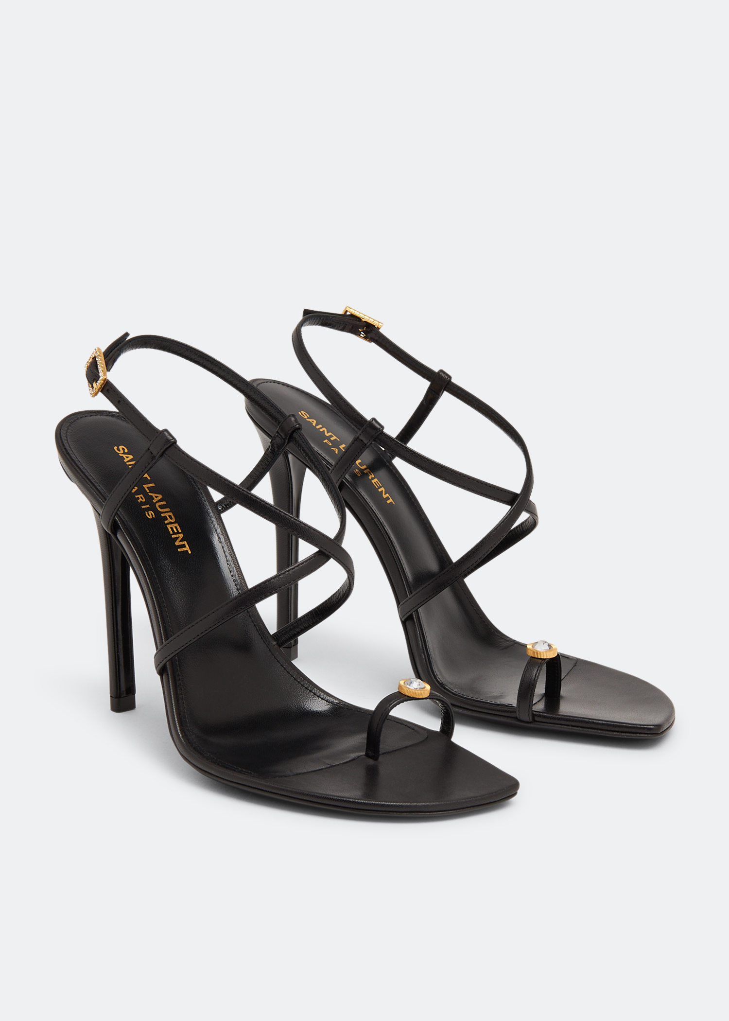 パンプス SAINT LAURENT Women Shoes 7996479QNA02477 Black SAINT LAURENT YSL BLACK LEATHER MESH JANIS PLATFORM POINT