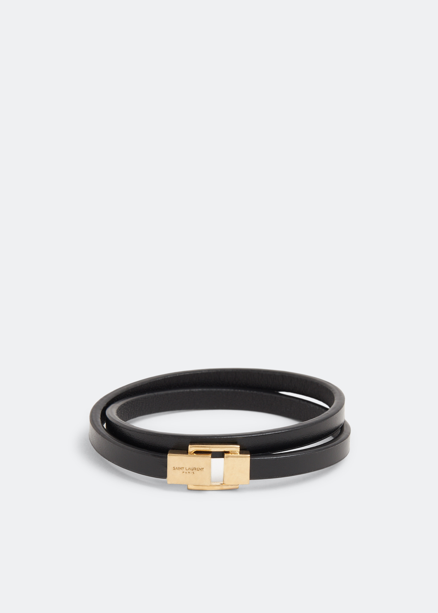 【関税＆送料込み】Saint Laurent 'Le CarrAC' Bracelet Saint Laurent Le Carre Large Bracelet In Crocodile-Embossed