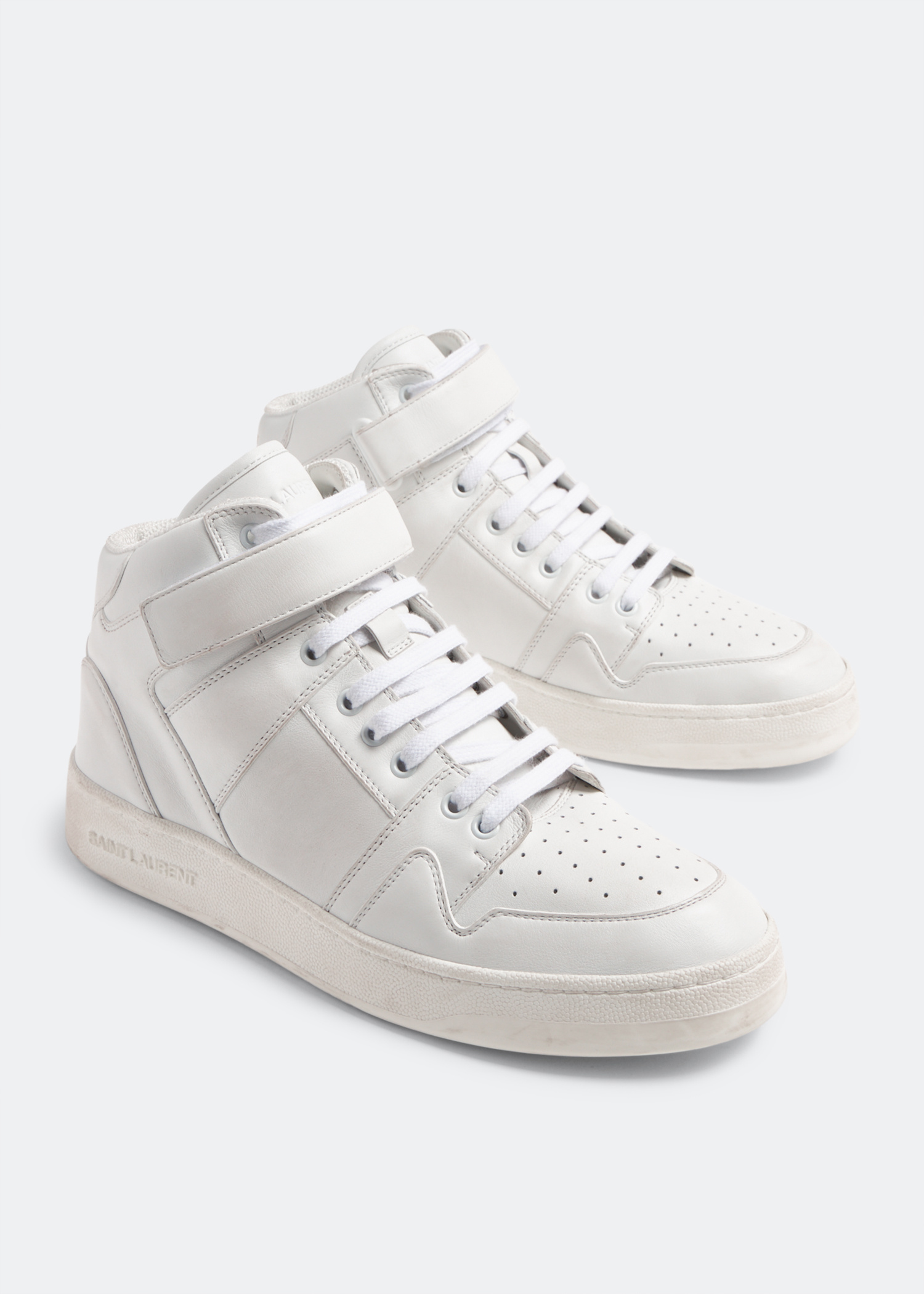 Saint Laurent LAX mid-top sneakers for Men - White in USA
