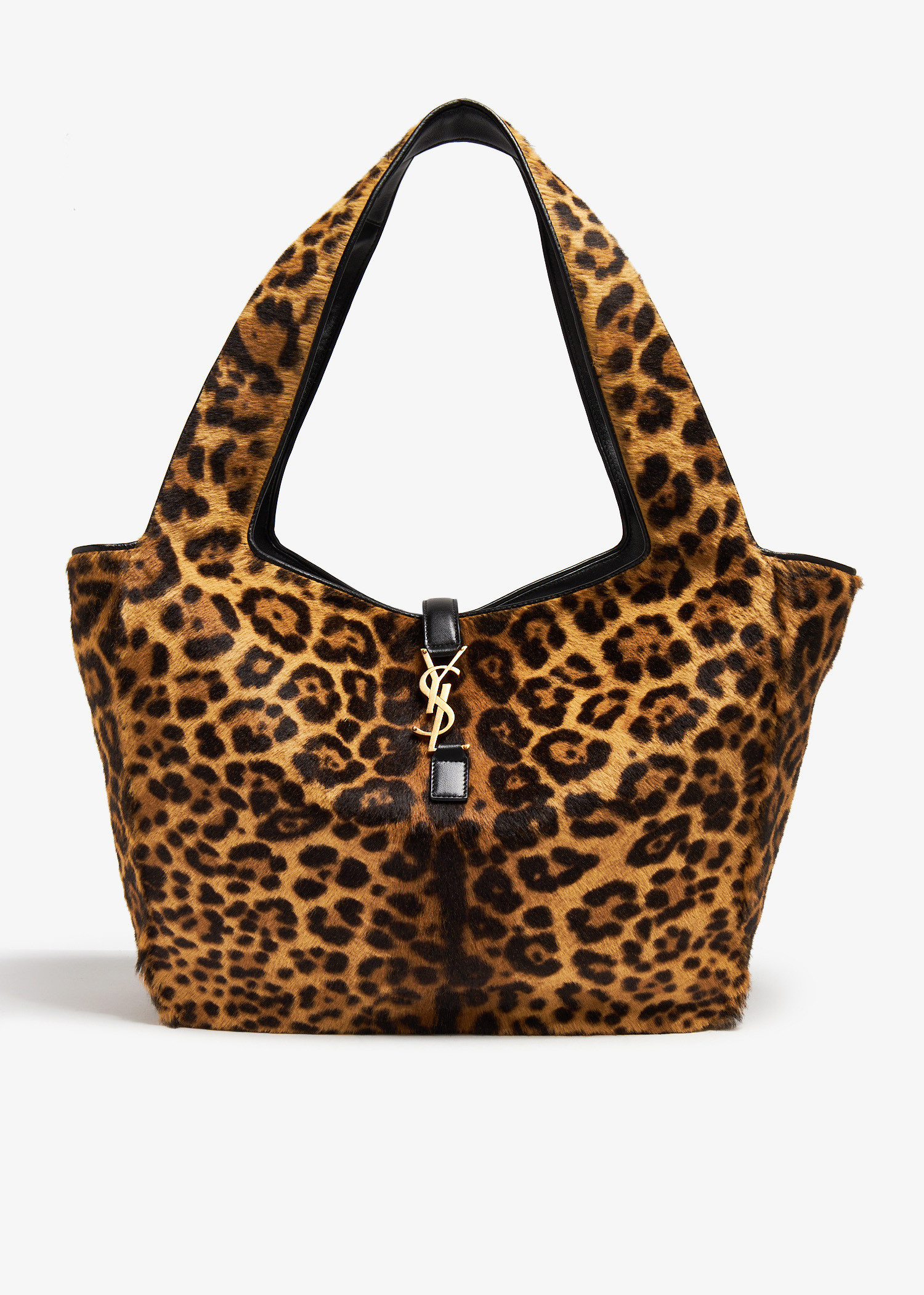 トートバッグ Saint Laurent Dark Green Leather Le 5 A 7 Bea Shopping Bag Saint Laurent Le 5 a 7 Bea Tote Bag in Grained Leather