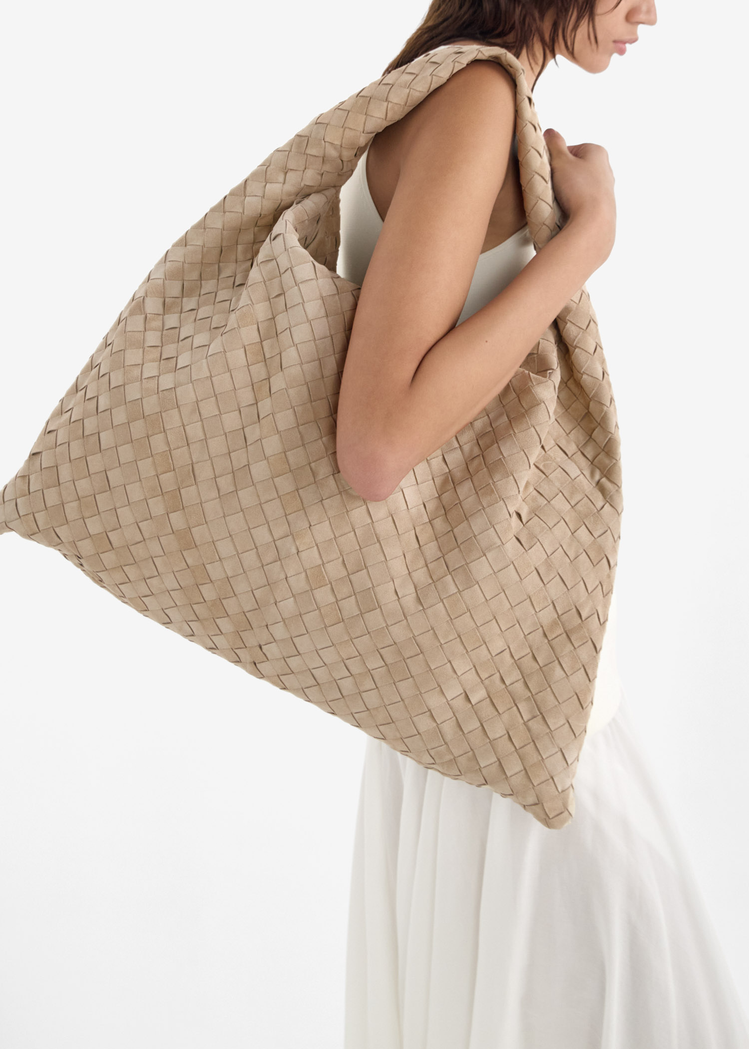 Bottega Veneta Large Hop shoulder bag for Women - Beige in