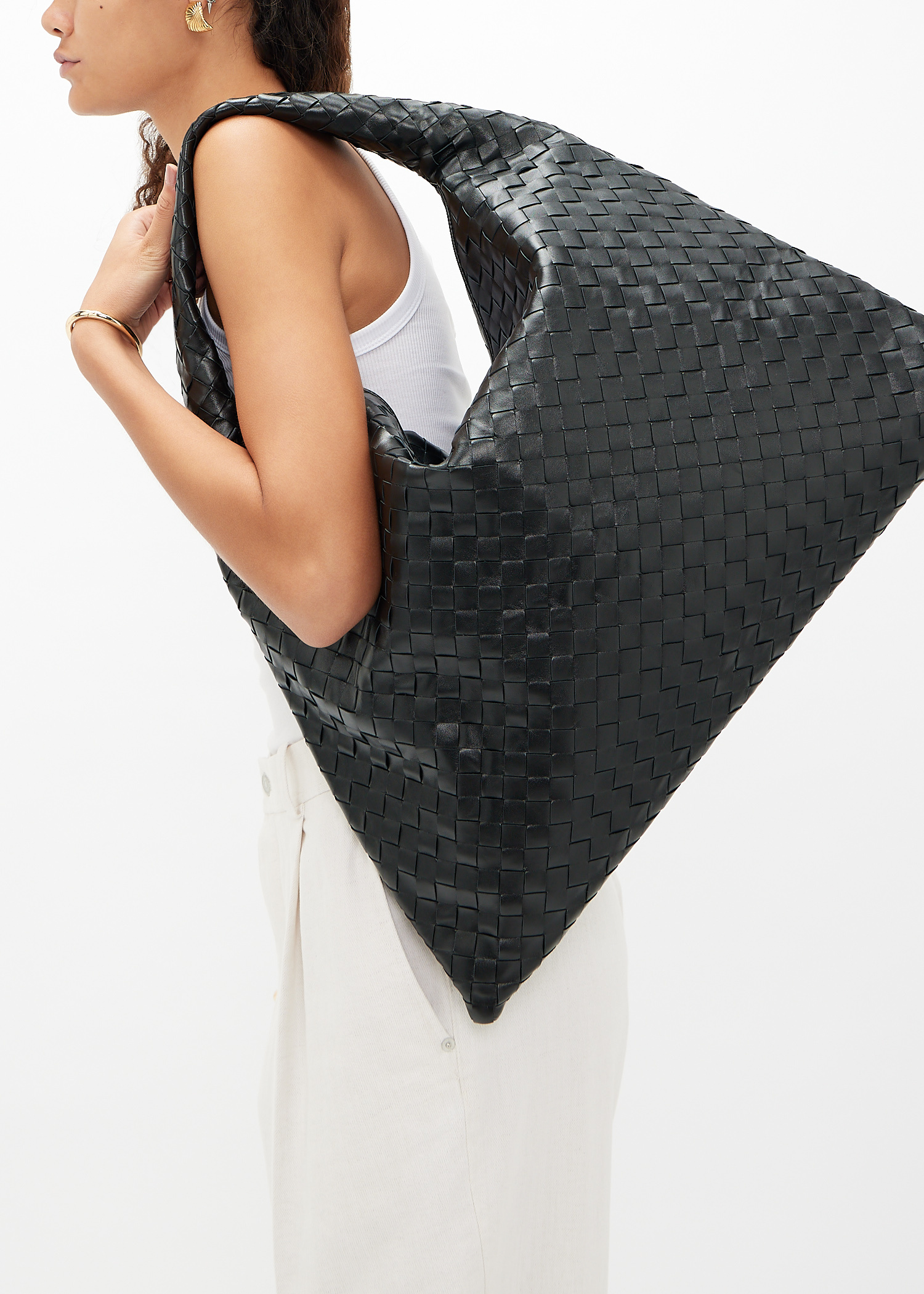 Bottega Veneta Large Hop shoulder bag for Women - Black in