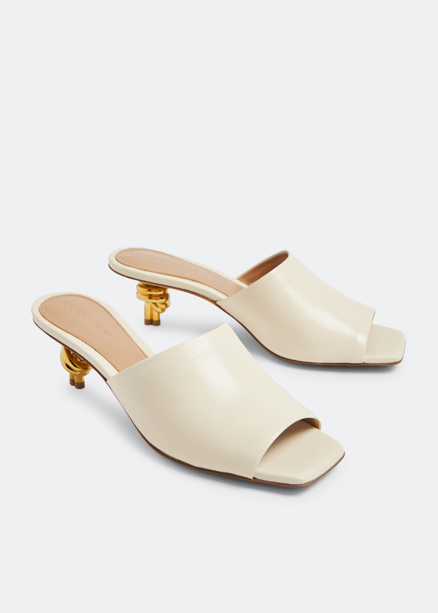 パンプス Bottega Veneta Ivory Leather Ventura Mules Bottega Veneta Ivory Leather Ventura Mules | italist, ALWAYS