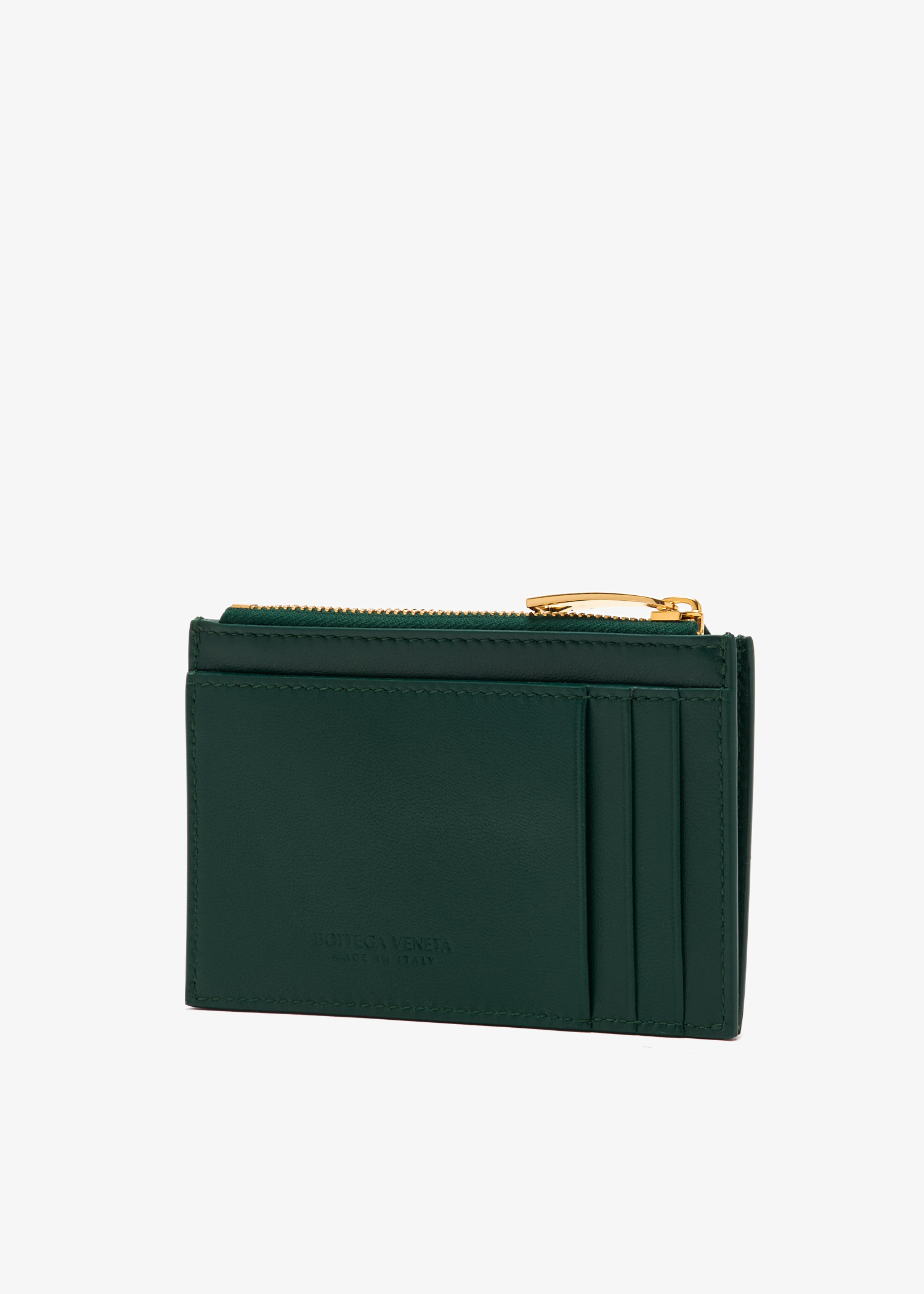 Bottega Veneta Cassette zippered card case for Women - Green in