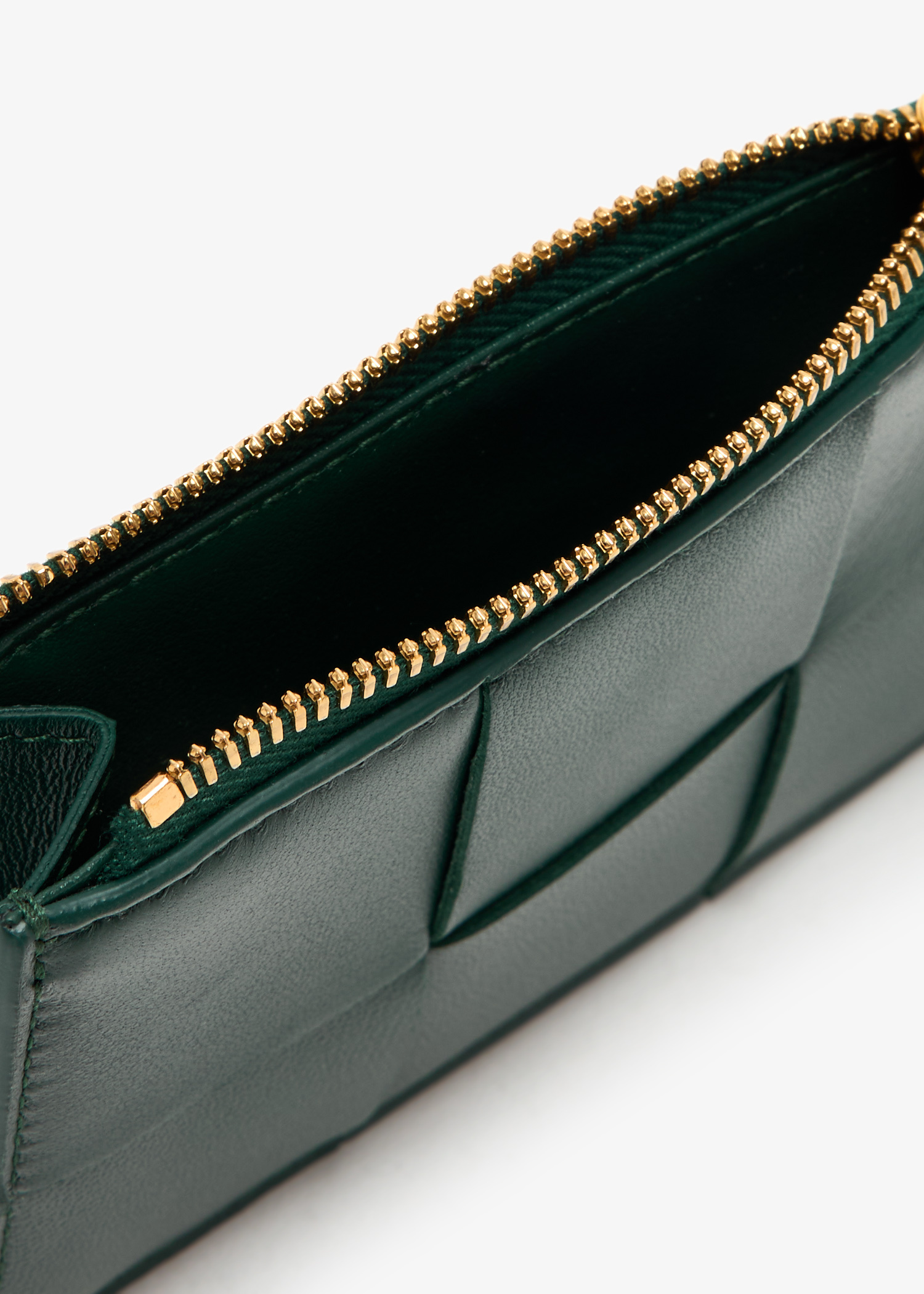 Bottega Veneta Cassette zippered card case for Women - Green