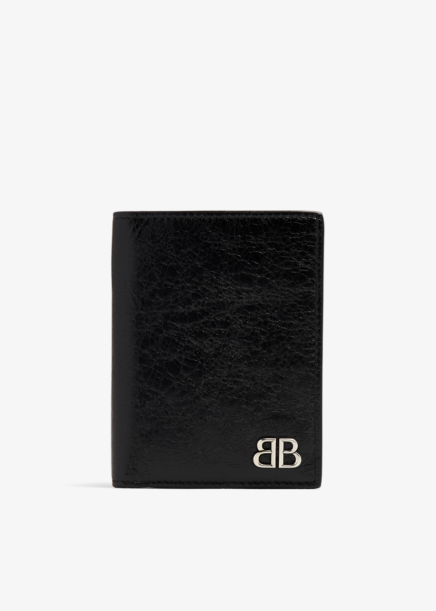 Balenciaga Monaco vertical bi-fold wallet for Men - Black in