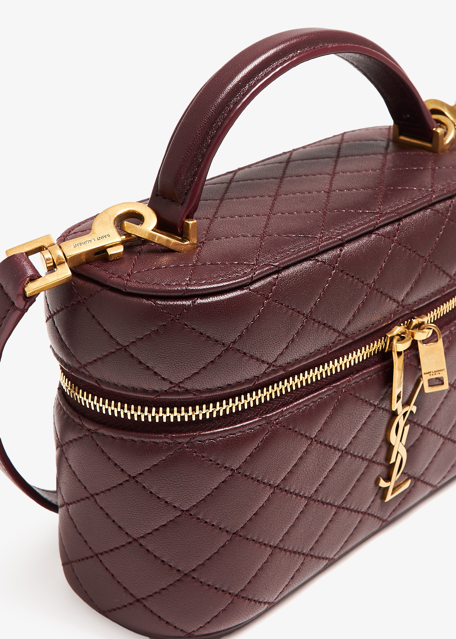 【関税&送料込】Saint Laurent Vanity Gaby Handbag In Quilted Saint Laurent Gaby Mini Vanity Bag in Lambskin | Saks Fifth