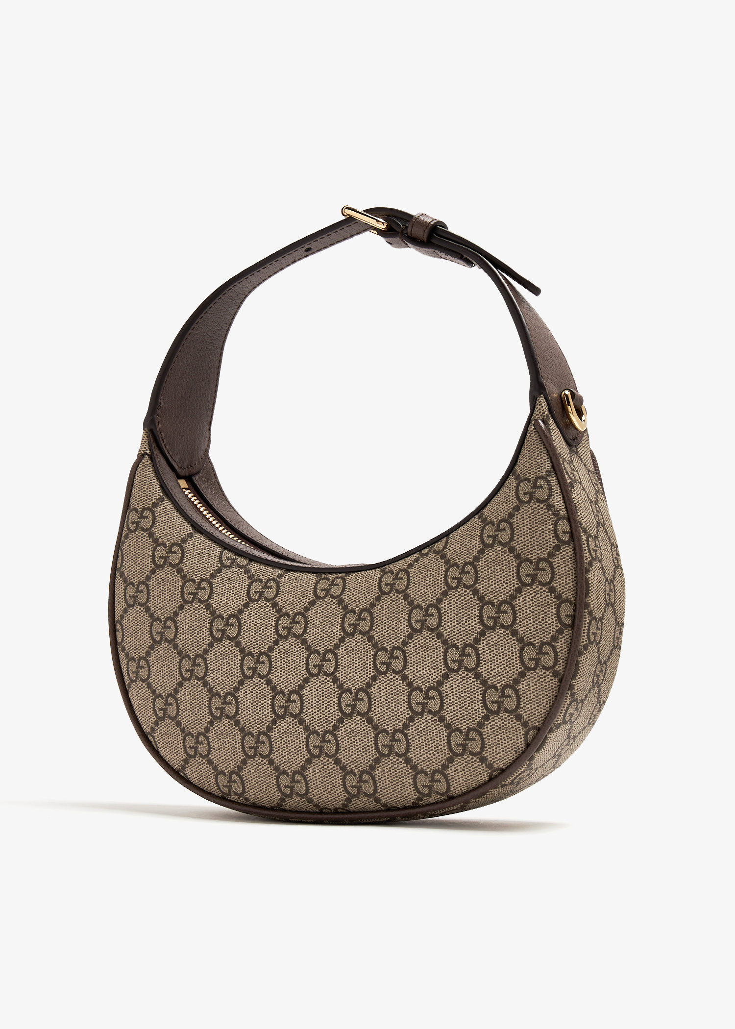 バッグ Gucci Shoulder Bag GG Canvas Half Moon GUCCI Shoulder Bag, Black, Leather, GG Canvas, Half Moon
