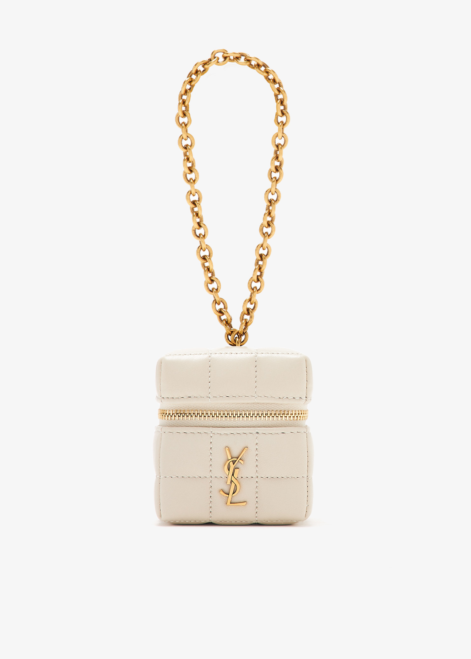 Saint Laurent Cassandre mini cube bag charm for Women