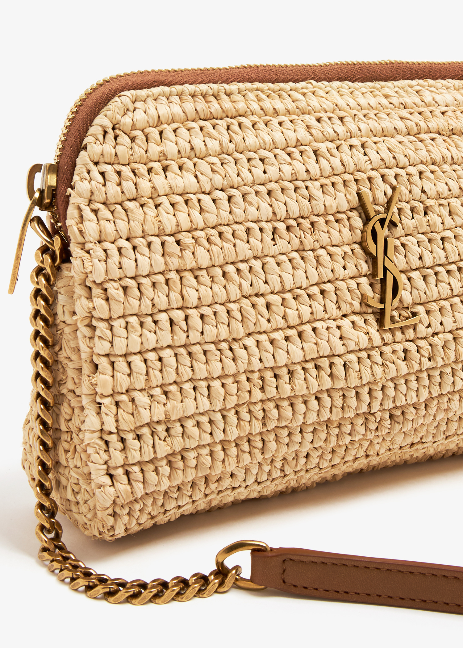 Saint Laurent Gaby zipped pouch for Women - Beige in UAE