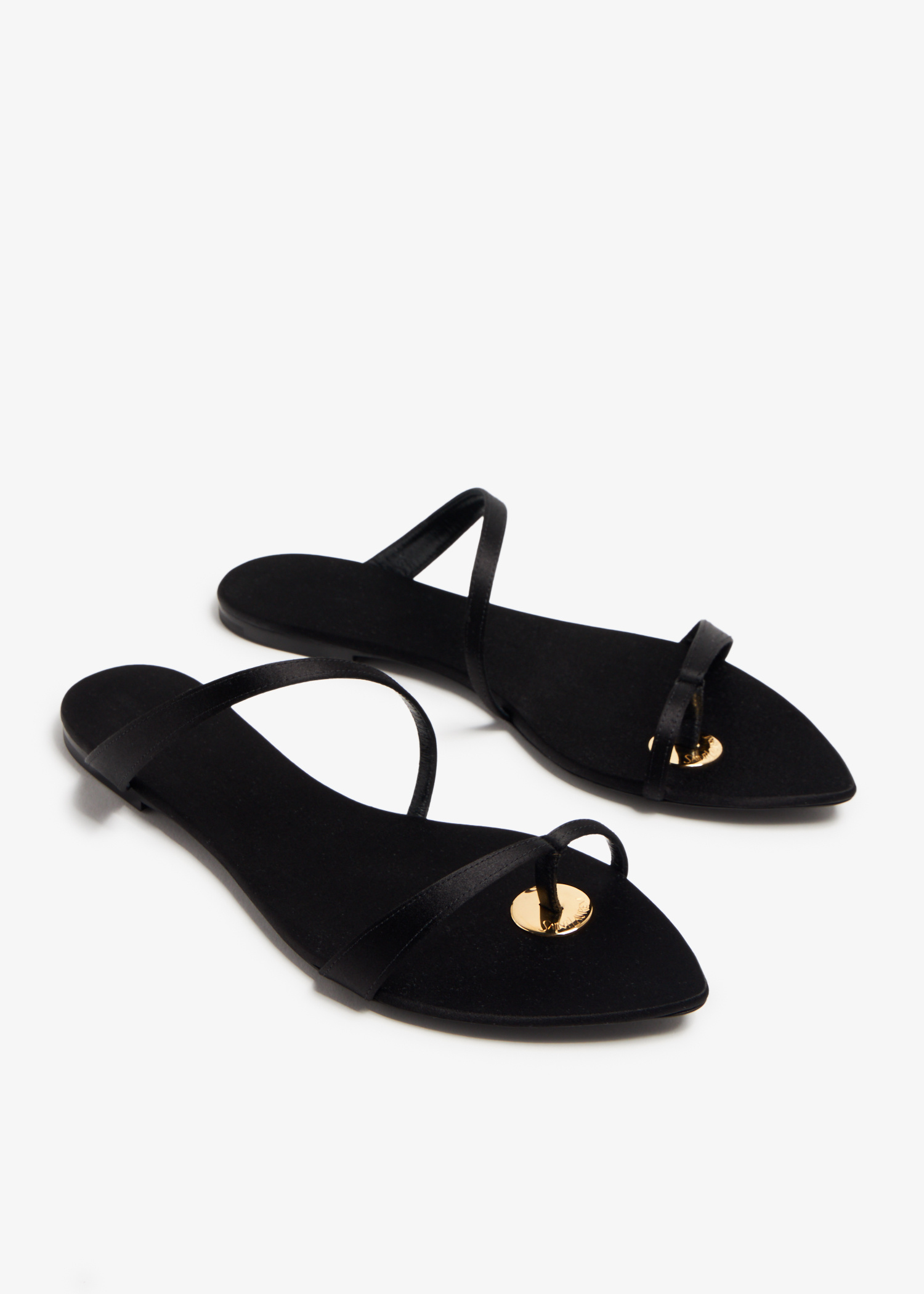 Saint Laurent Tanger slide sandals for Women - Black in UAE