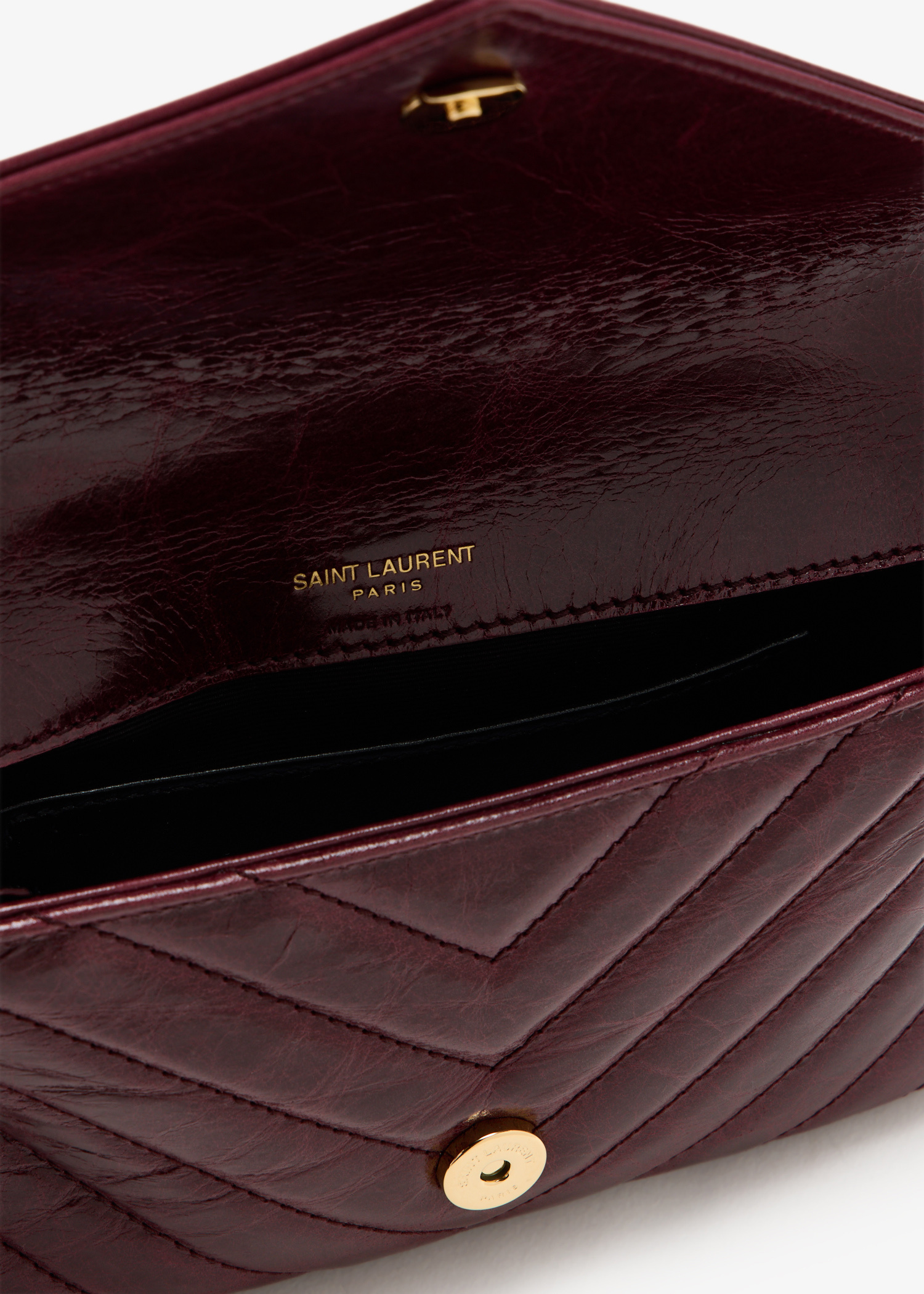 Saint Laurent College mini chain bag for Women - Burgundy in