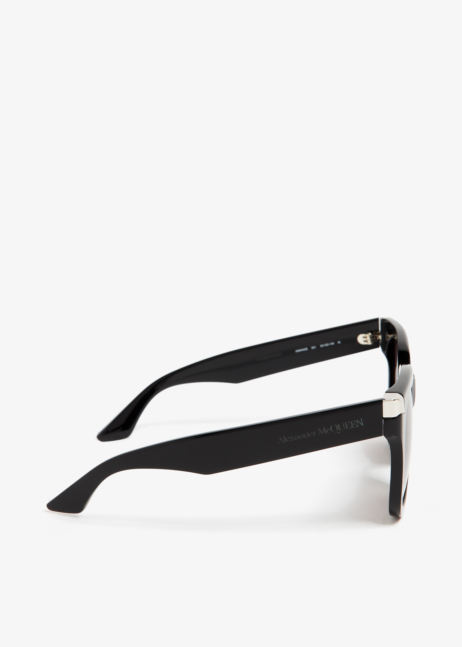 サングラス ALEXANDER MCQUEEN BLACK ACETATE PUNK RIVET SUNGLASSES Alexander McQueen - Men's Punk Rivet Square Sunglasses