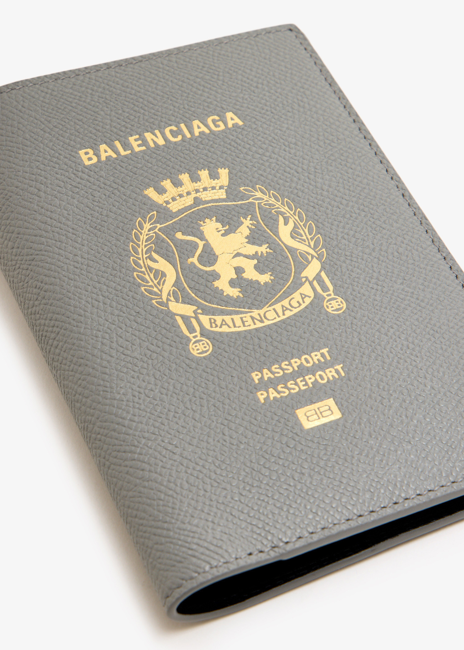 Balenciaga Logo passport holder for Men - Grey in UAE
